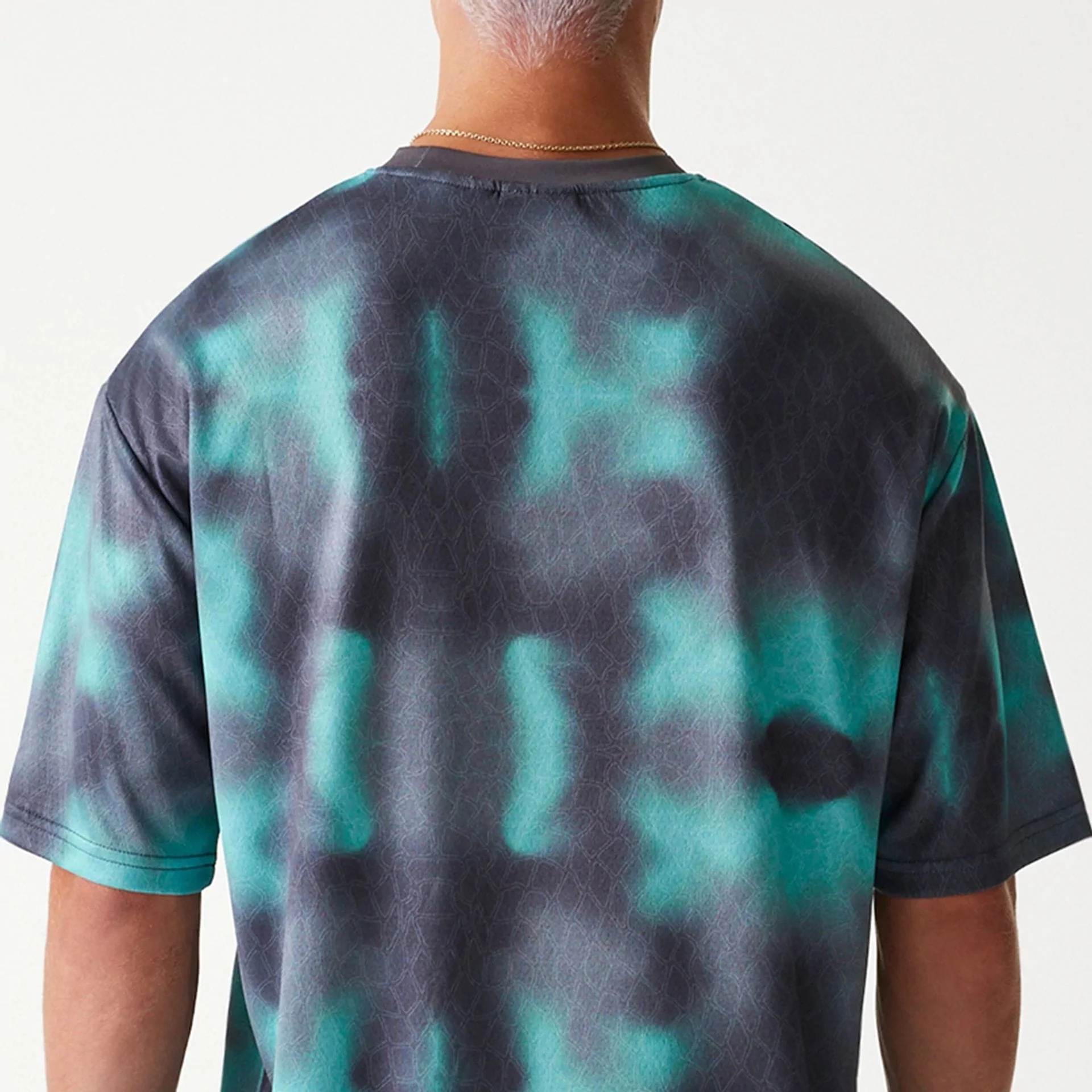Chicago Bulls NBA All Over Print Green Oversized T-Shirt - Image 5