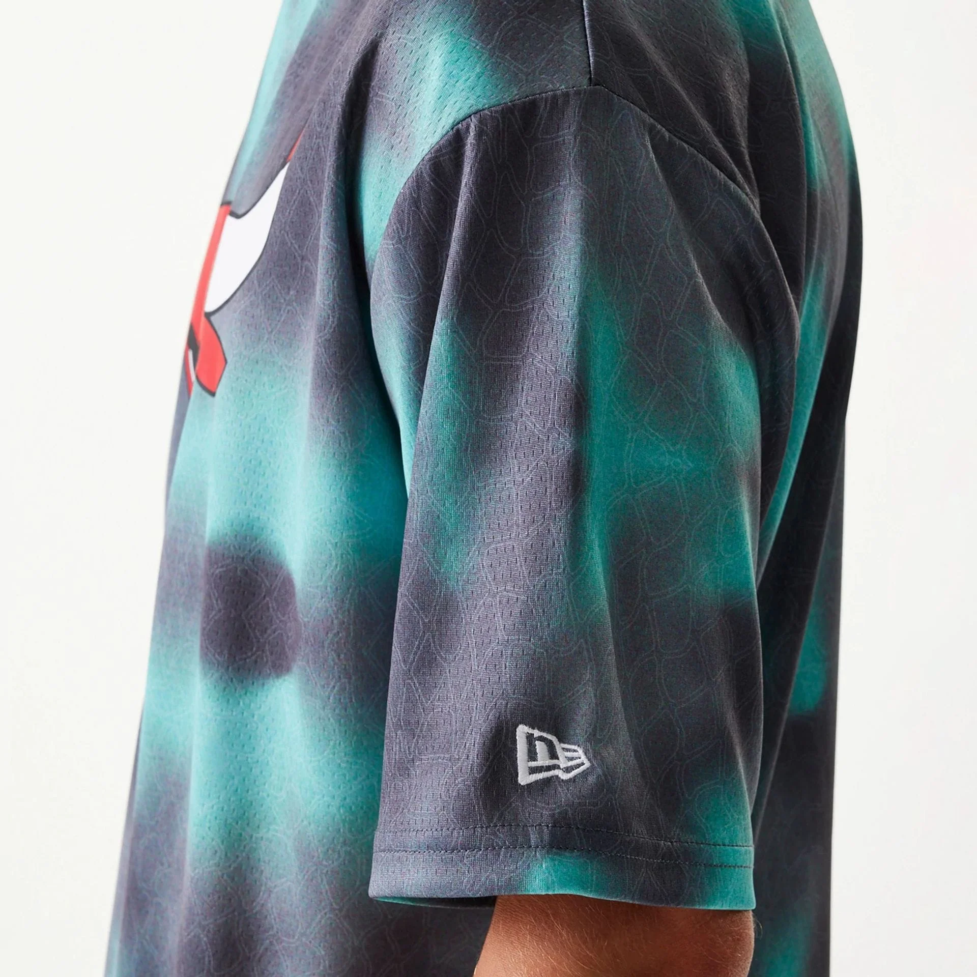 Chicago Bulls NBA All Over Print Green Oversized T-Shirt - Image 7