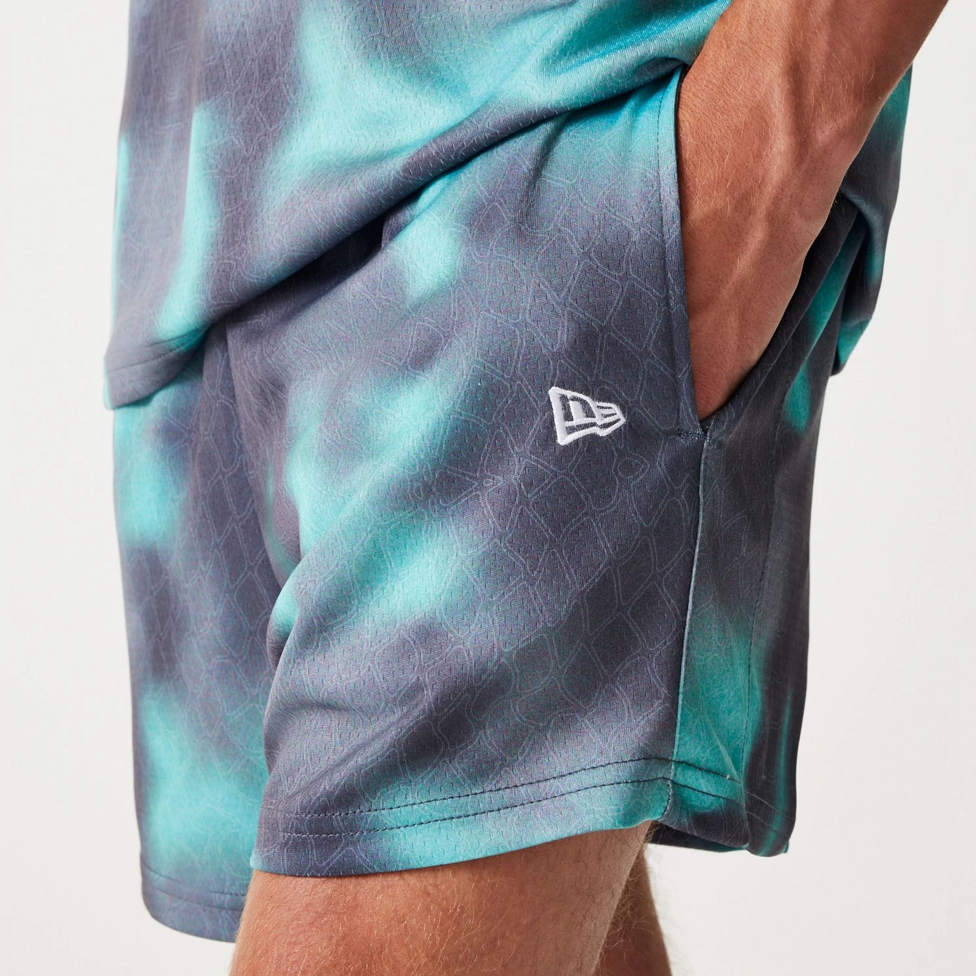 Chicago Bulls NBA All Over Print Green Shorts - Image 5