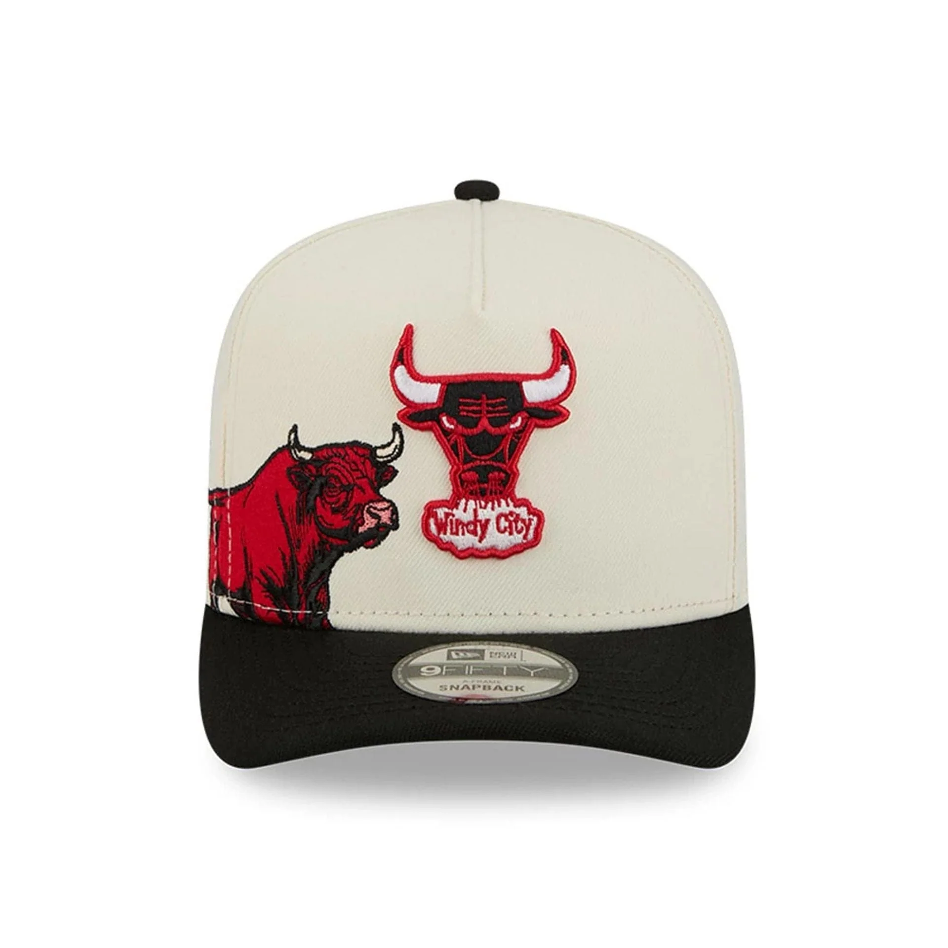 Chicago Bulls NBA Black 9FIFTY A-Frame Snapback Adjustable Cap - Image 3