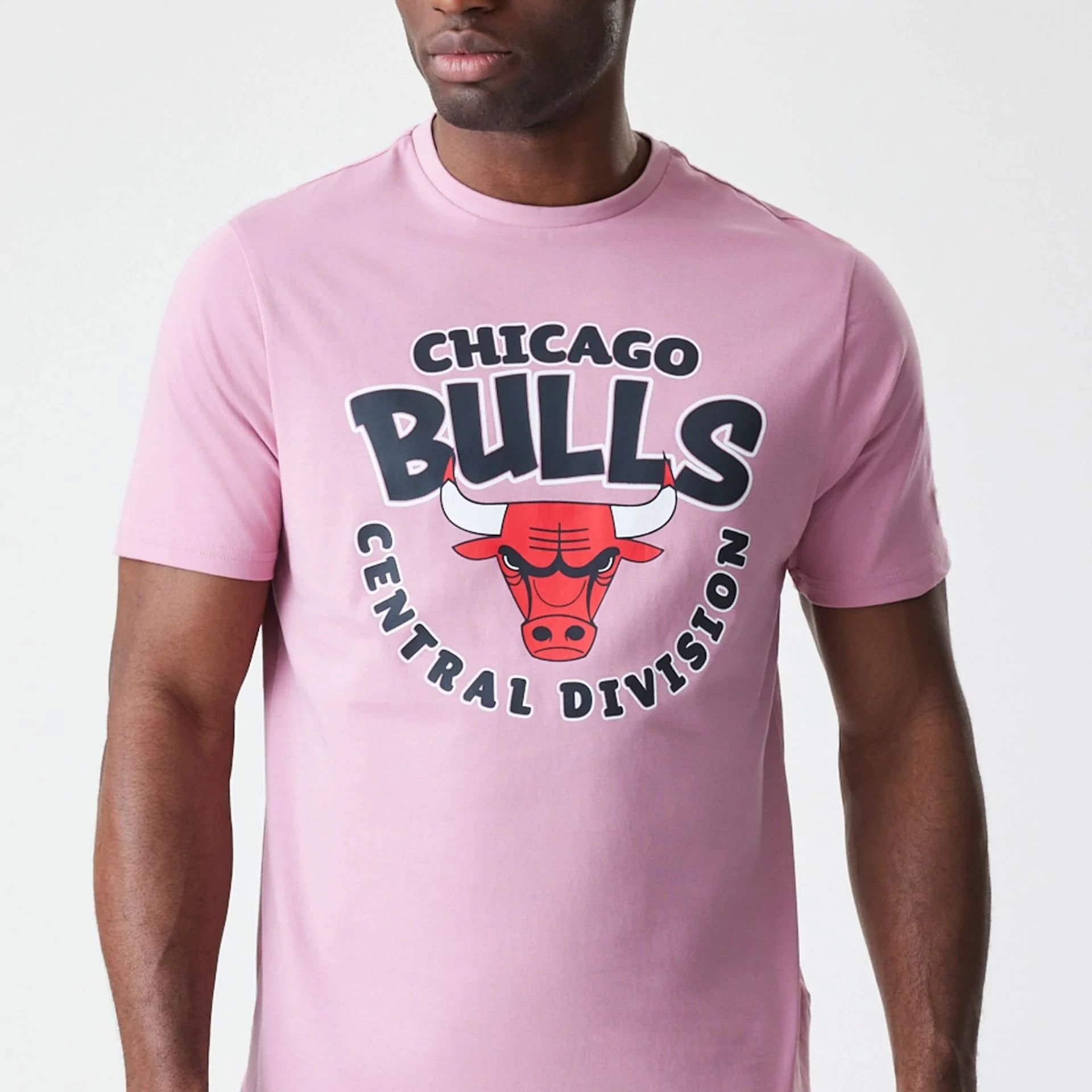 Chicago Bulls NBA Bubble Wordmark Pink T-Shirt - Image 4