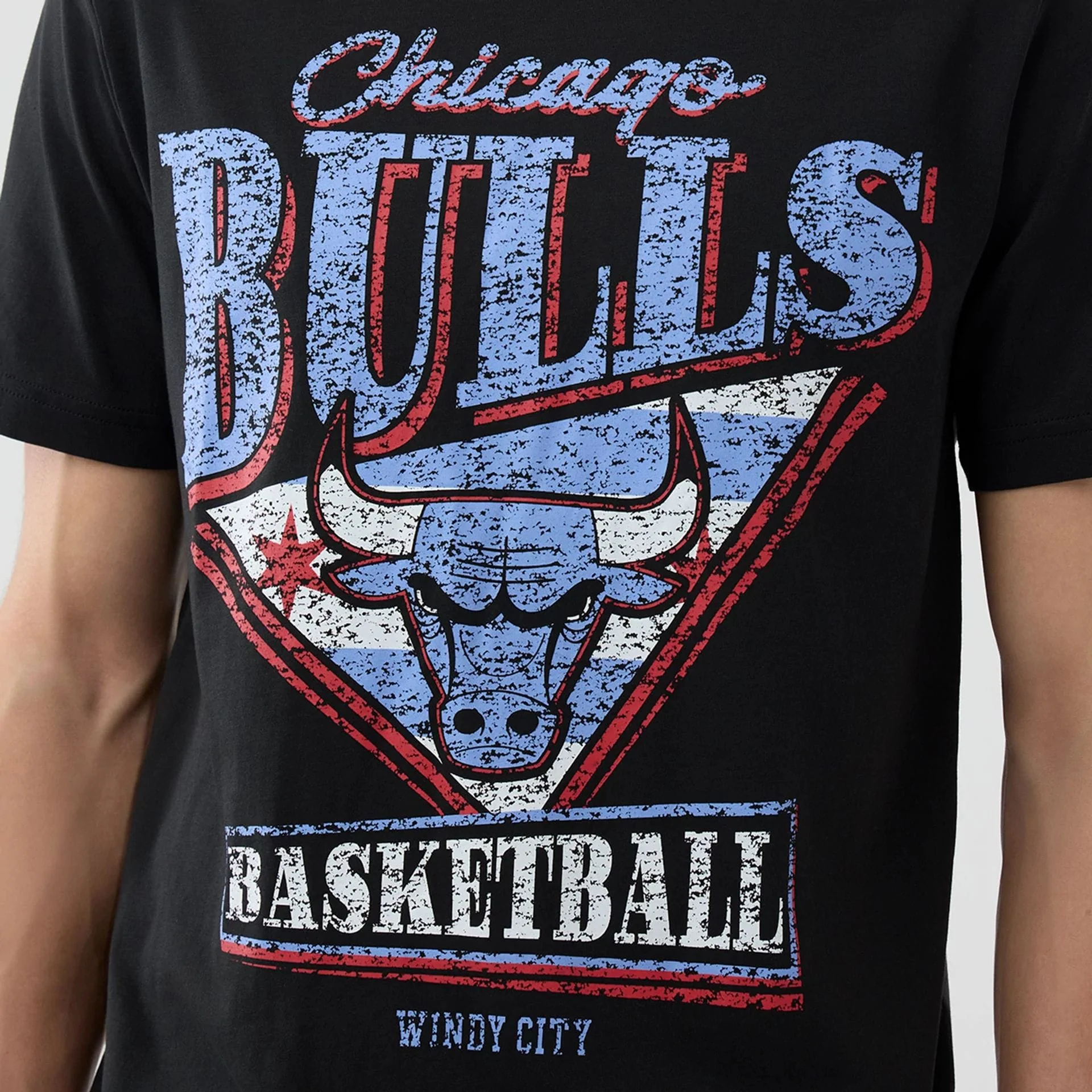 Chicago Bulls NBA City Edition Black T-Shirt - Image 3