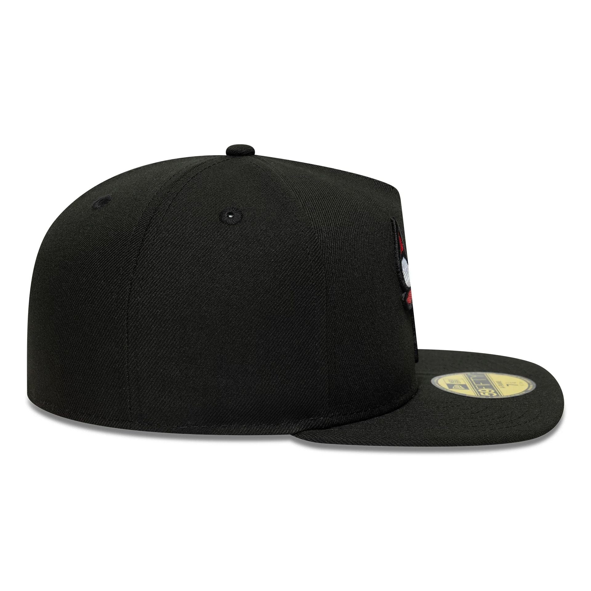 Chicago Bulls NBA Flat Black 59FIFTY A-Frame Fitted Cap - Image 7