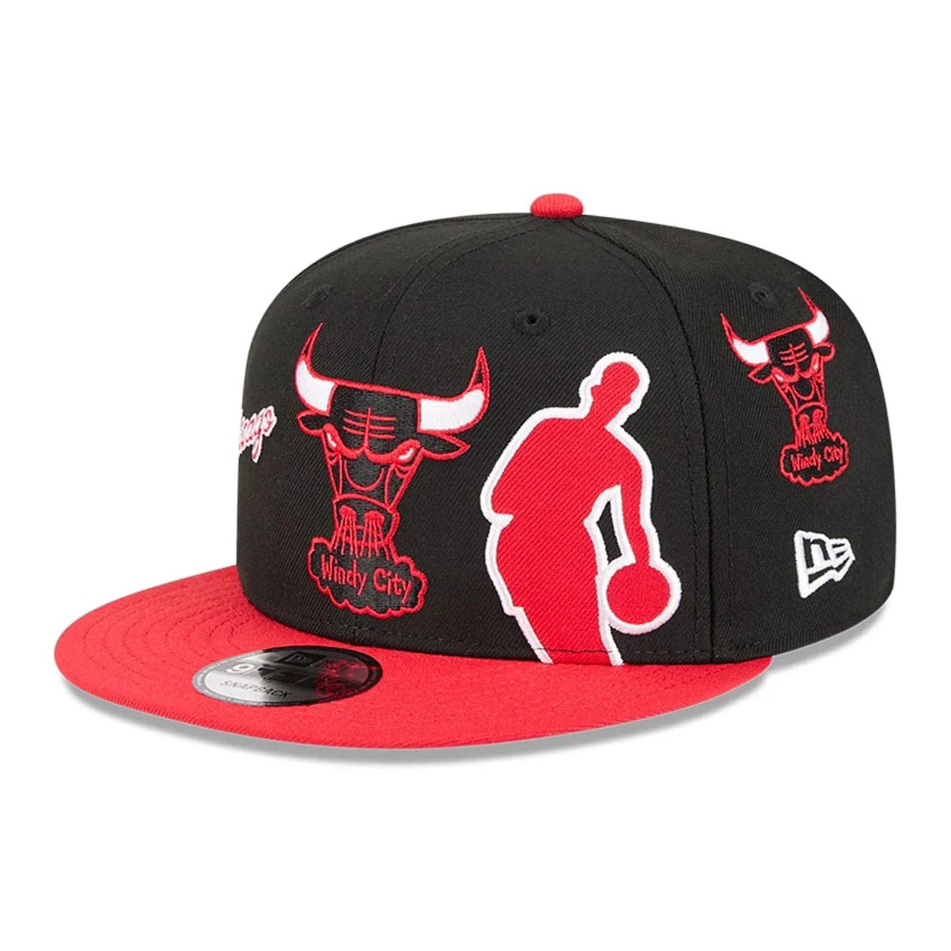Chicago Bulls NBA Hardwood Classic ASG Black 9FIFTY Snapback Adjustable Cap - Image 4