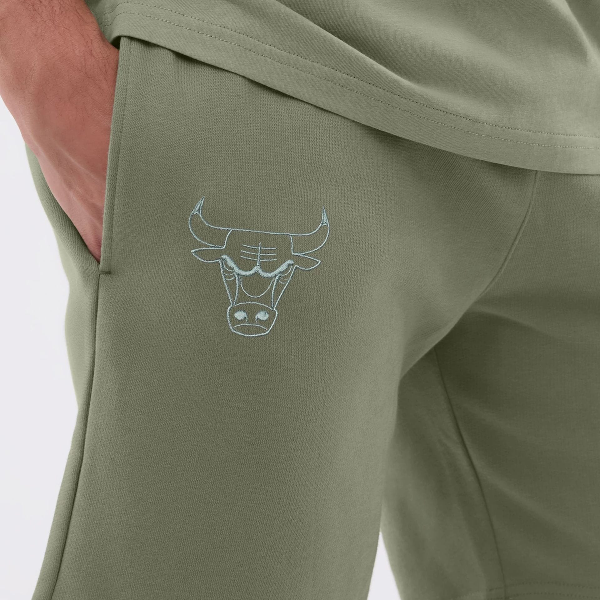 Chicago Bulls NBA League Essential Pastel Green Shorts - Image 3