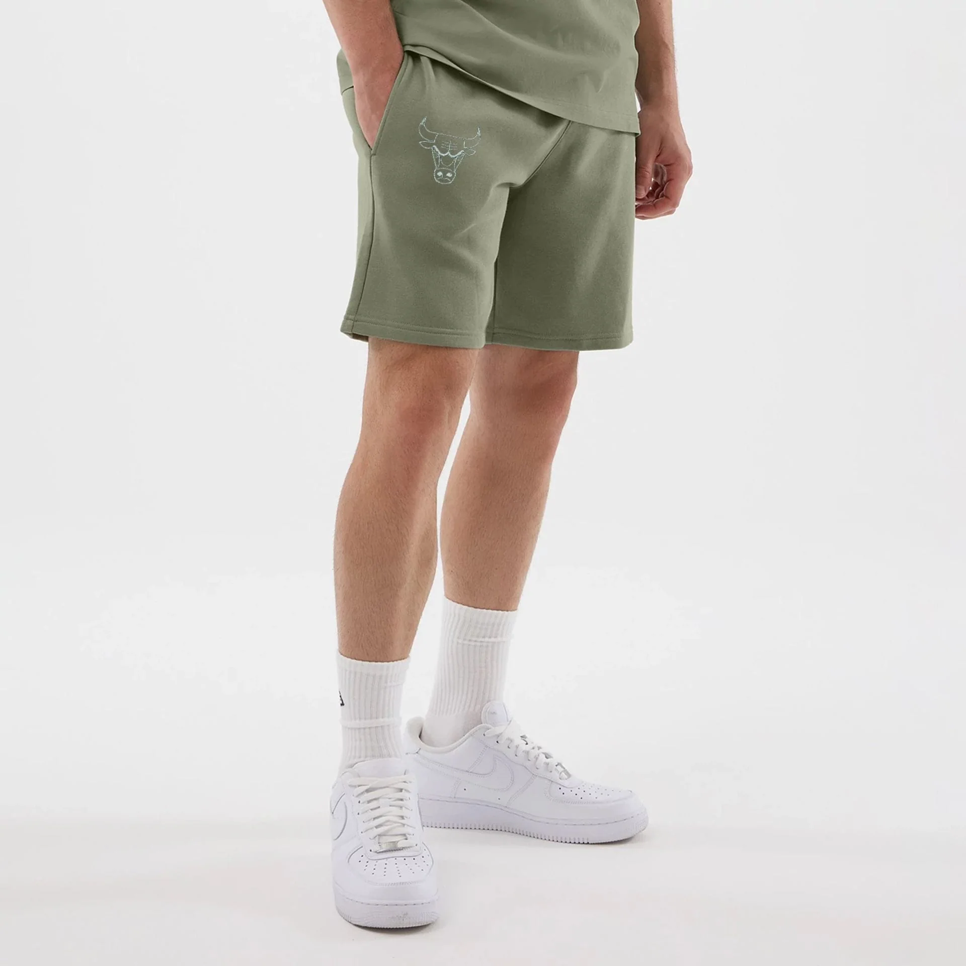 Chicago Bulls NBA League Essential Pastel Green Shorts - Image 7