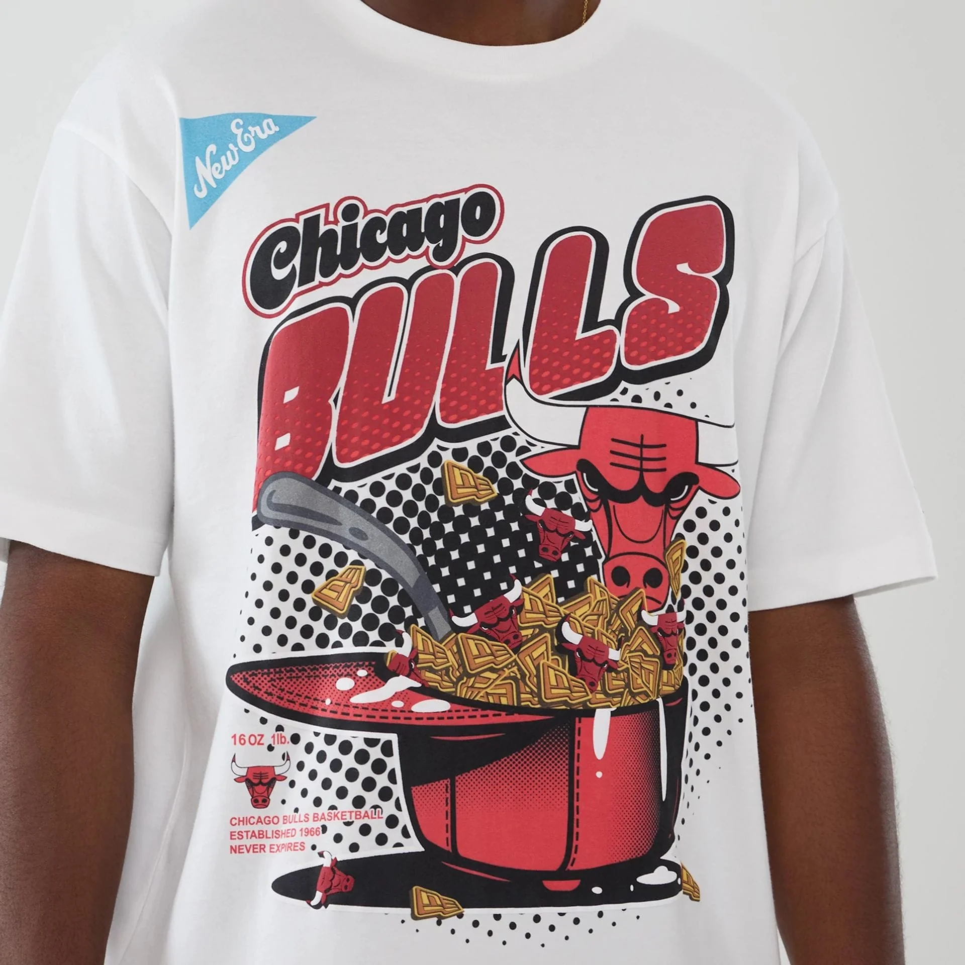 Chicago Bulls NBA Lifestyle Graphic White T-Shirt - Image 3