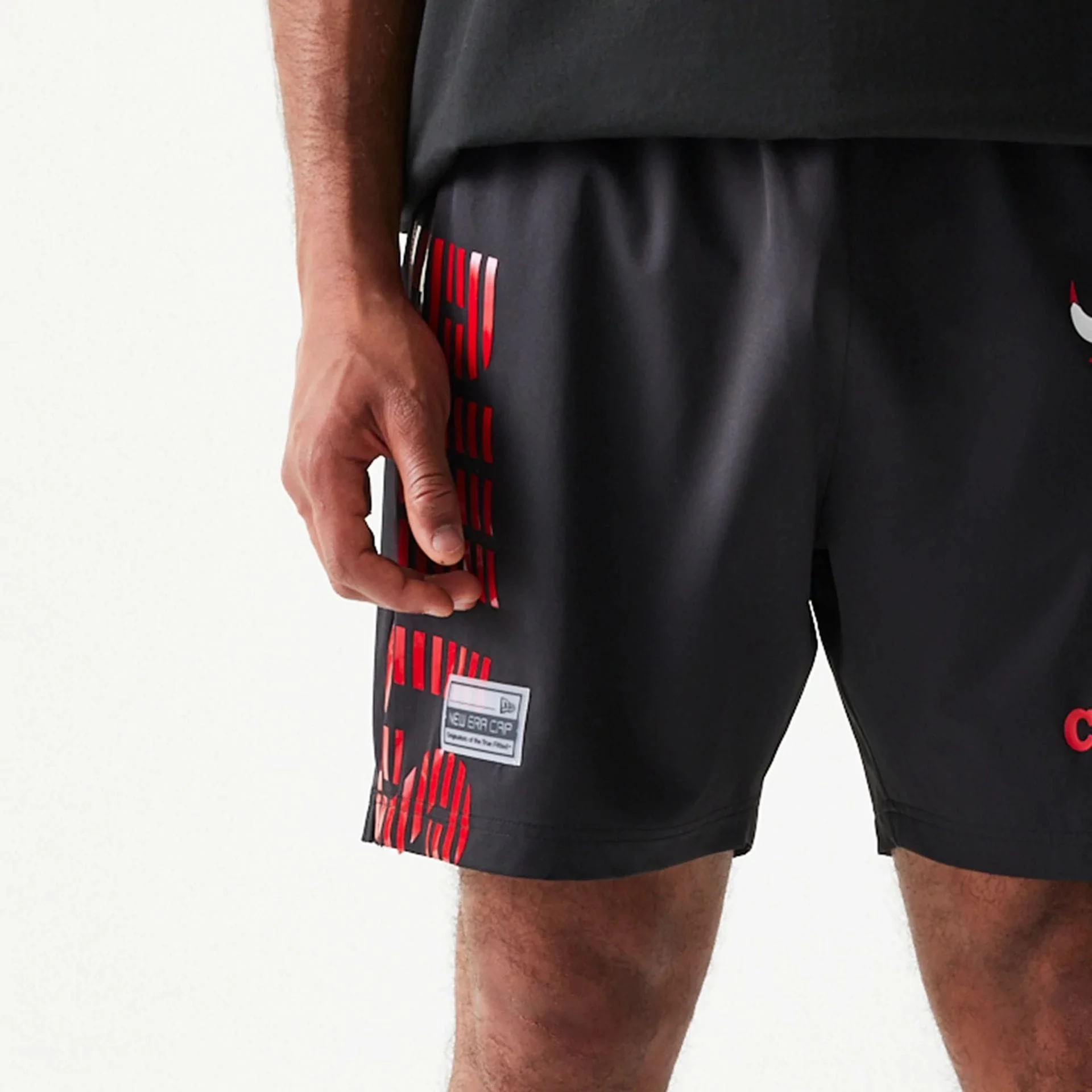 Chicago Bulls NBA Match Black Oversized Shorts - Image 4