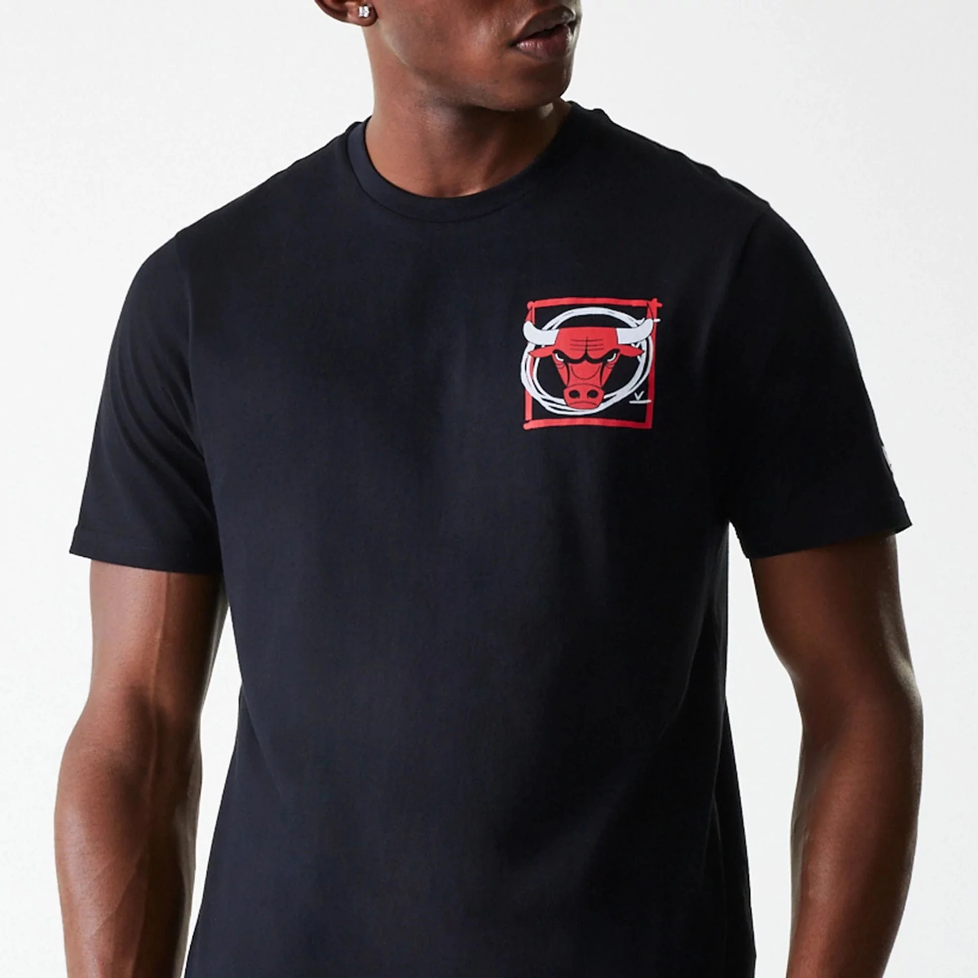 Chicago Bulls NBA Photographic Print Black T-Shirt - Image 3