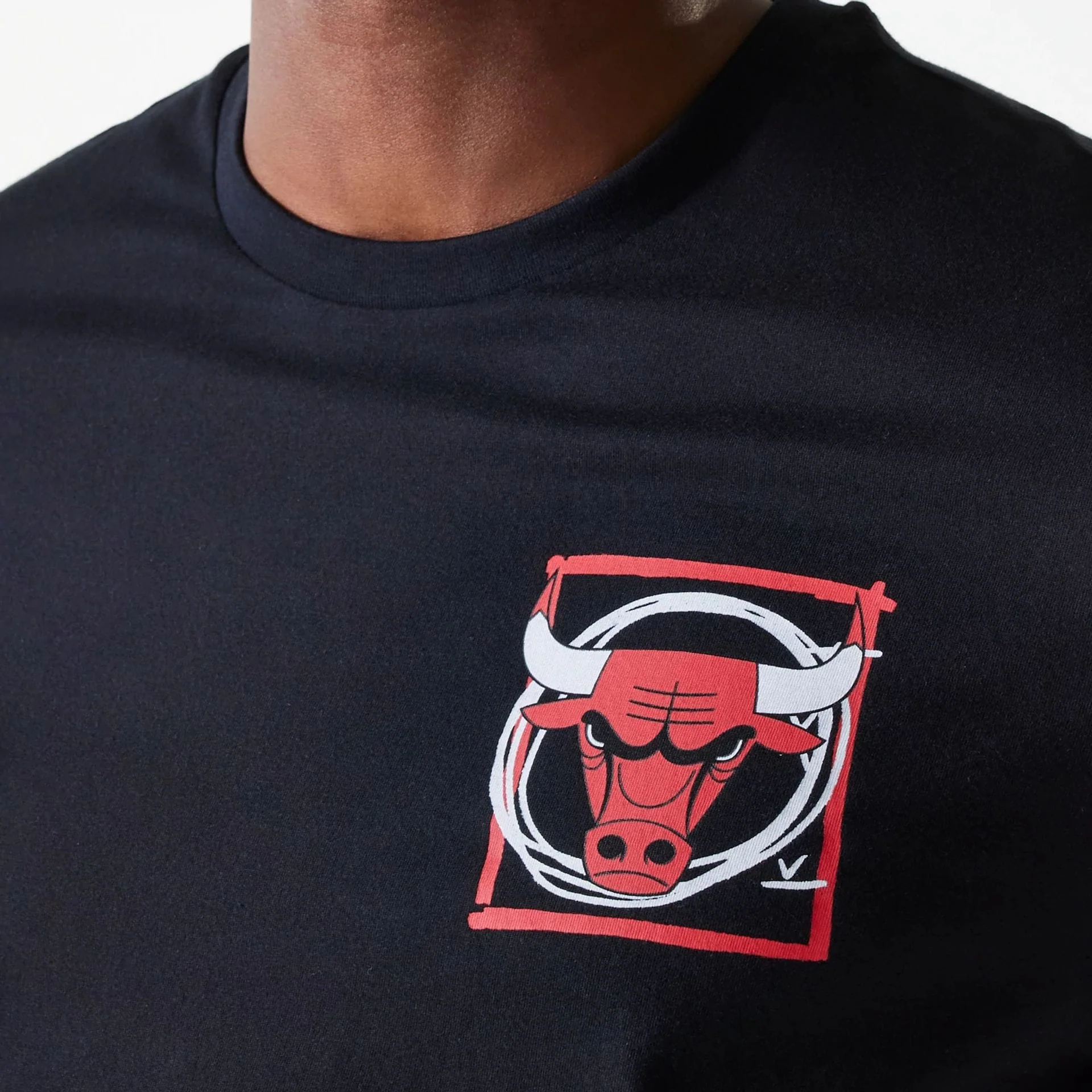 Chicago Bulls NBA Photographic Print Black T-Shirt - Image 5
