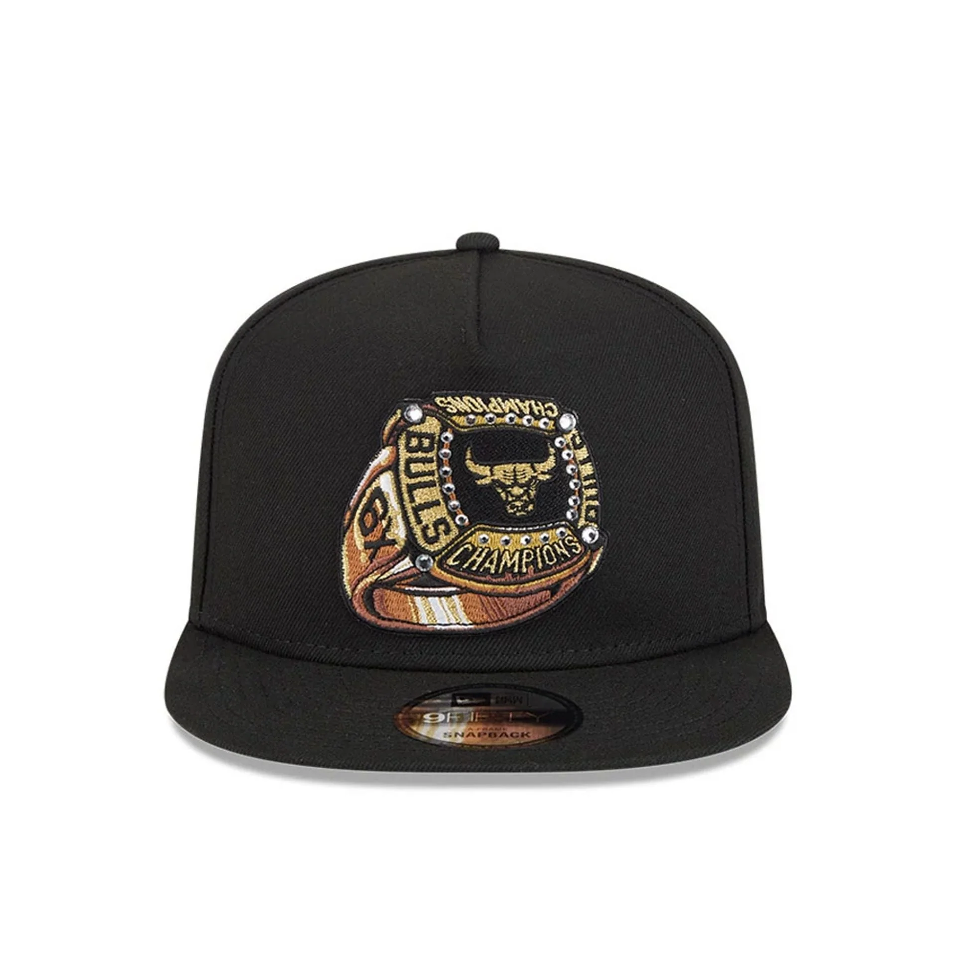 Chicago Bulls NBA Ring Black 9FIFTY A-Frame Snapback Adjustable Cap - Image 3