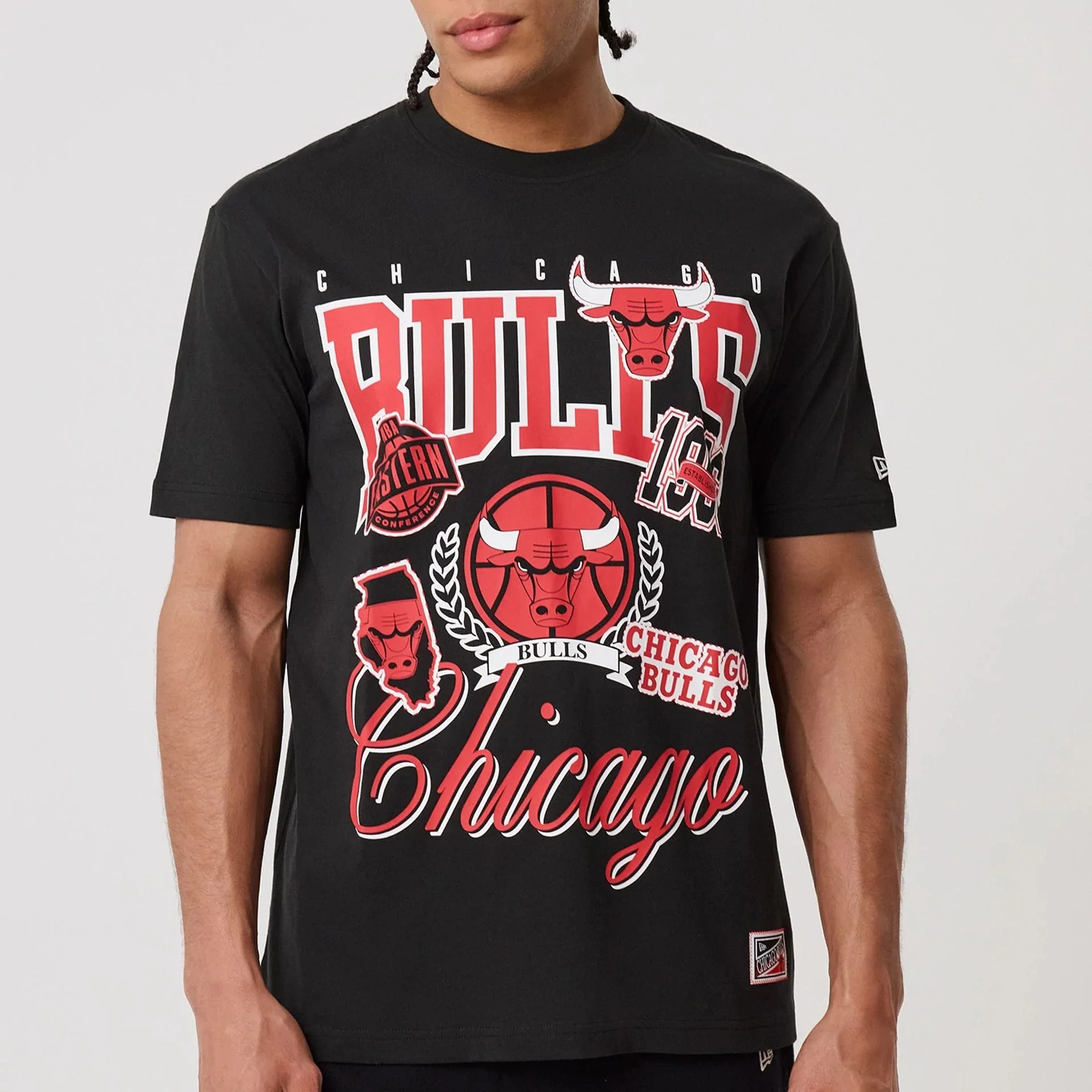 Chicago Bulls NBA Sport Classic Black T-Shirt - Image 4