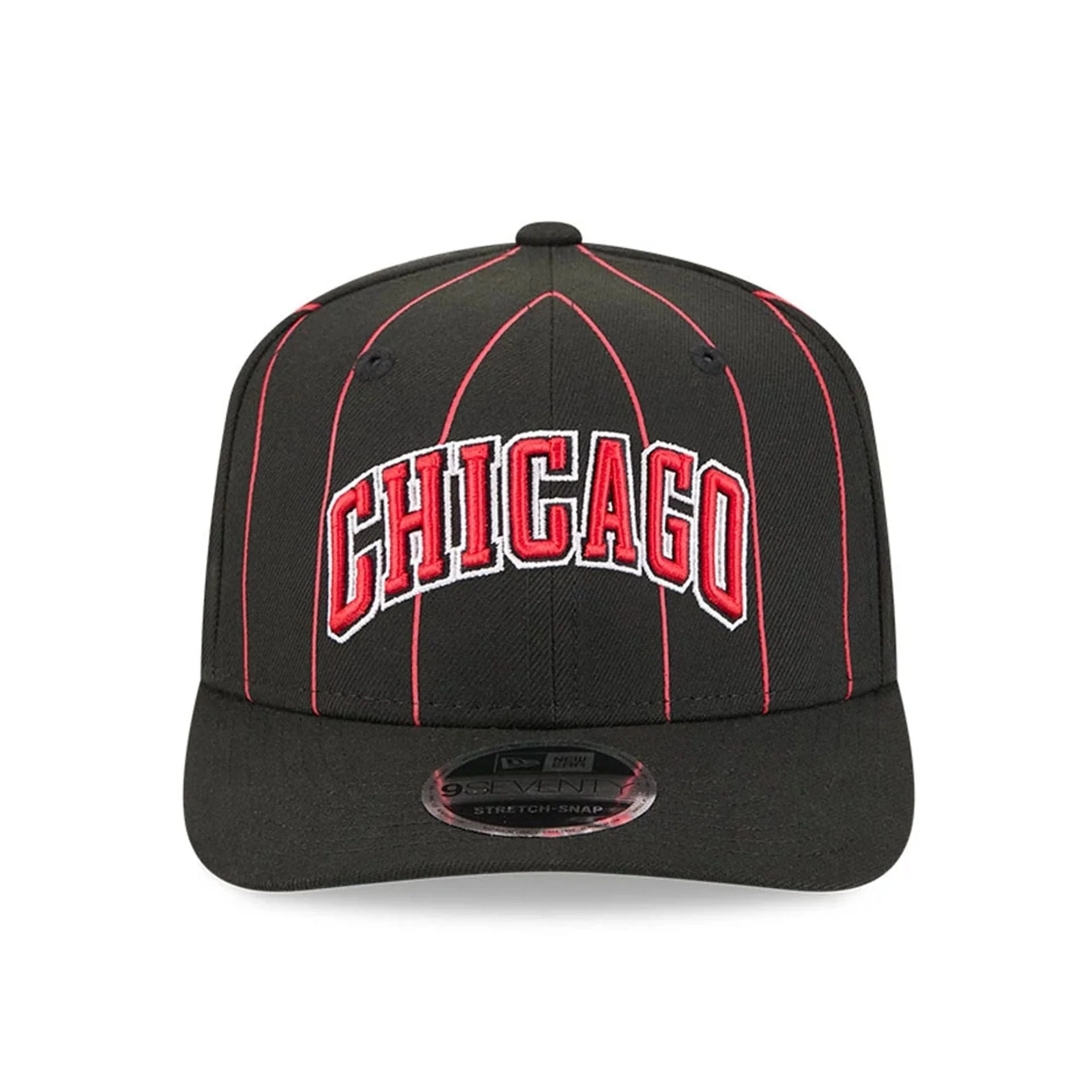 Chicago Bulls NBA Statement Black 9SEVENTY Stretch Snap Adjustable Cap - Image 3