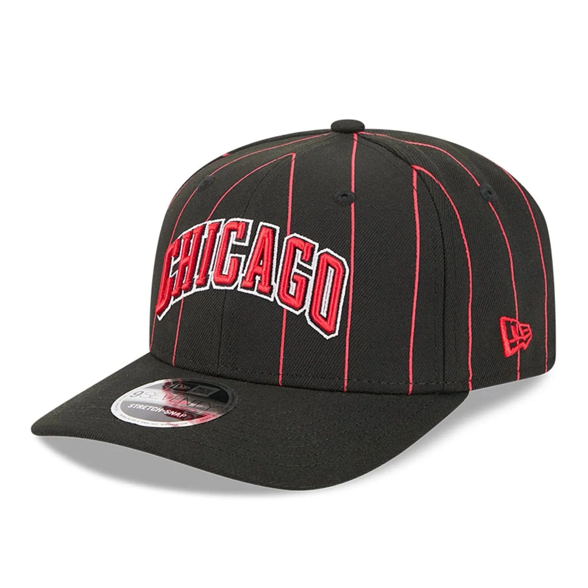 Chicago Bulls NBA Statement Black 9SEVENTY Stretch Snap Adjustable Cap - Image 4