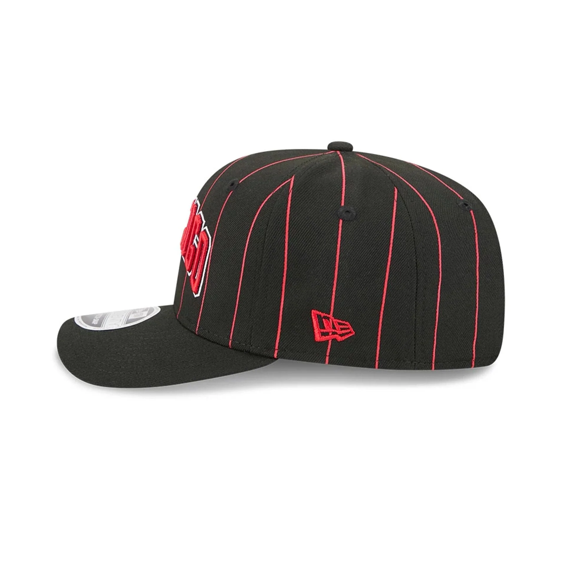 Chicago Bulls NBA Statement Black 9SEVENTY Stretch Snap Adjustable Cap - Image 6