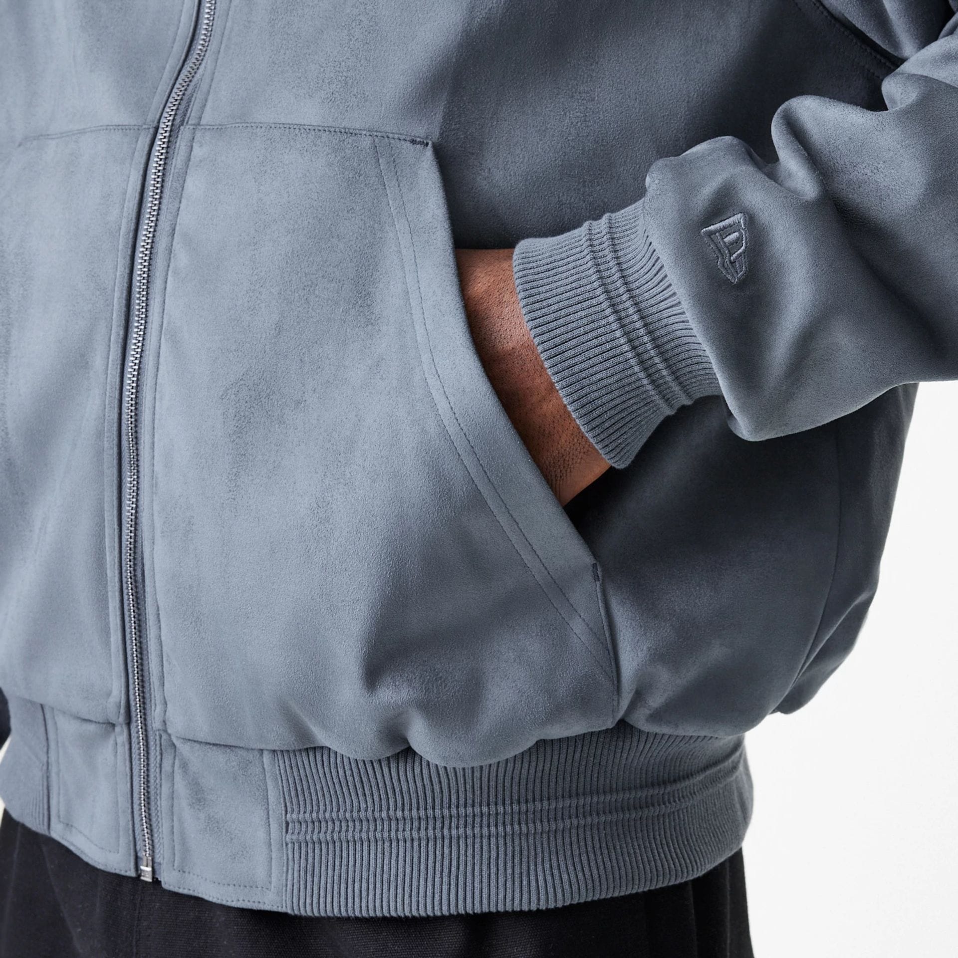 Chicago Bulls NBA Suede Dark Grey Jacket - Image 7