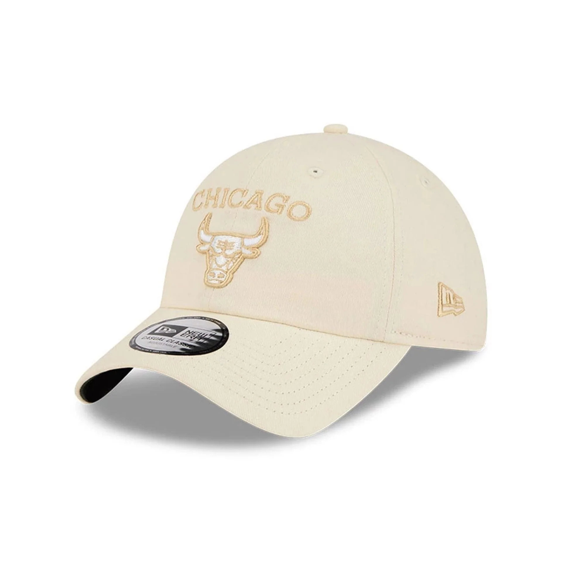 Chicago Bulls NBA Team Logo Beige Casual Classic Adjustable Cap - Image 4