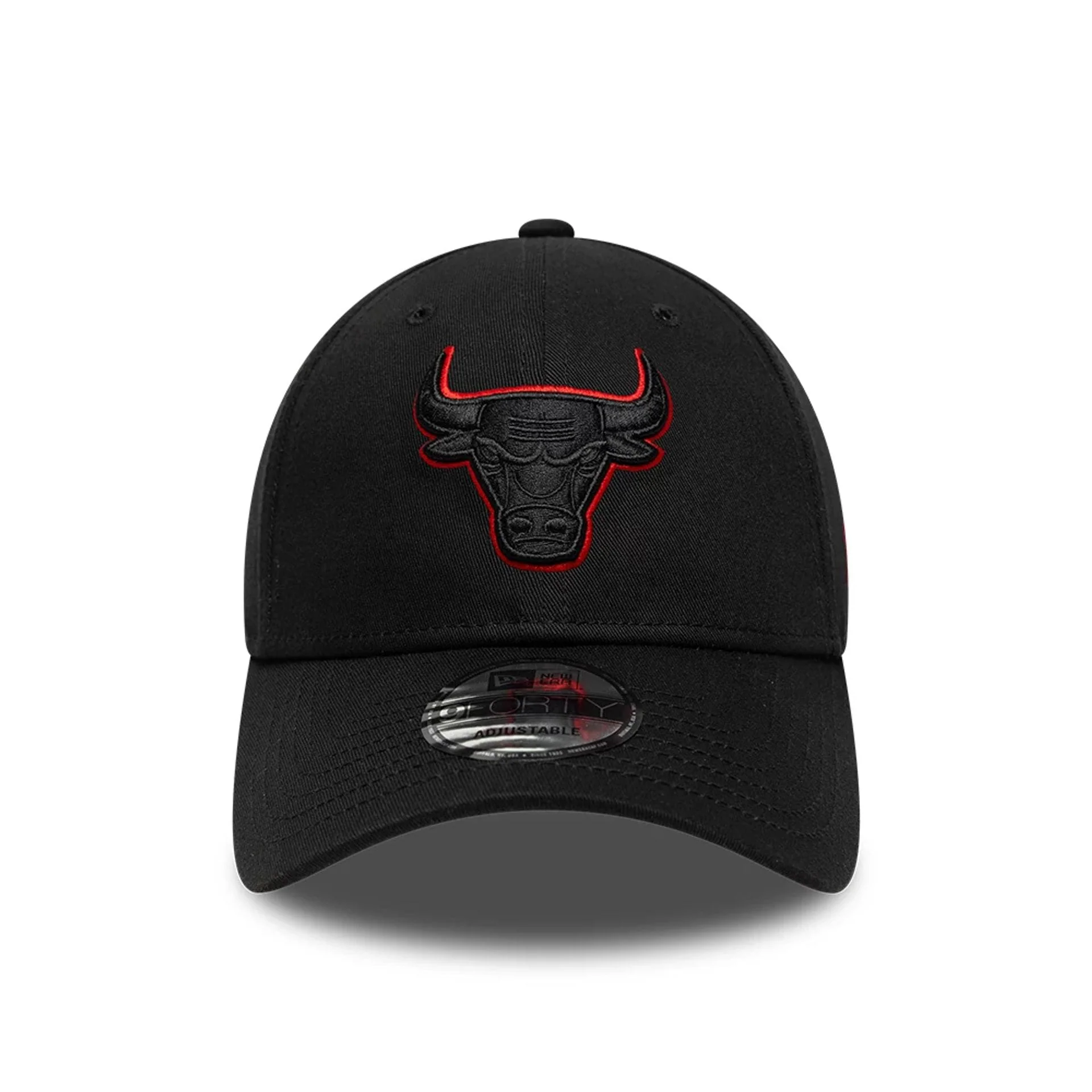 Chicago Bulls NBA Team Outline Black 9FORTY Adjustable Cap - Image 2