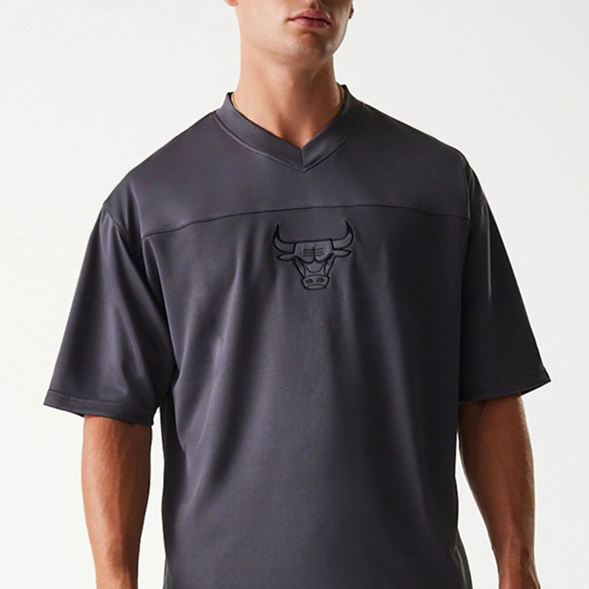 Chicago Bulls NBA Tonal Dark Grey Mesh Jersey - Image 3