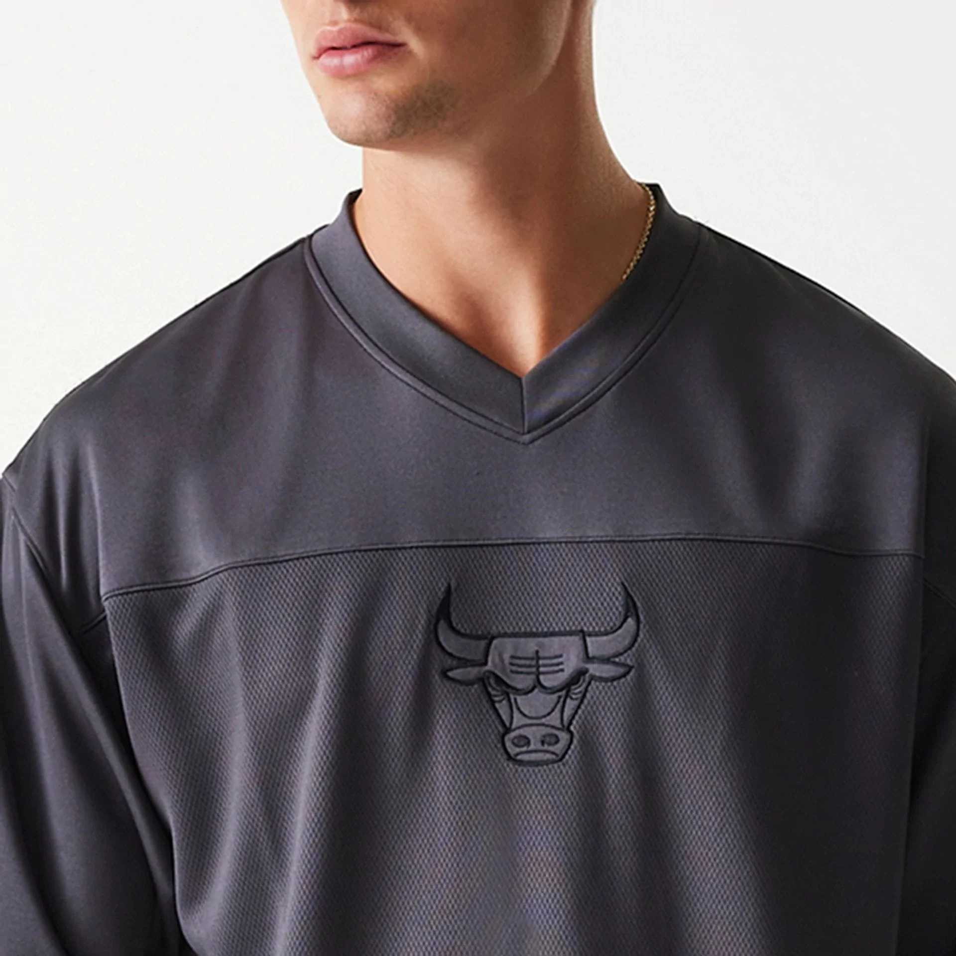 Chicago Bulls NBA Tonal Dark Grey Mesh Jersey - Image 5