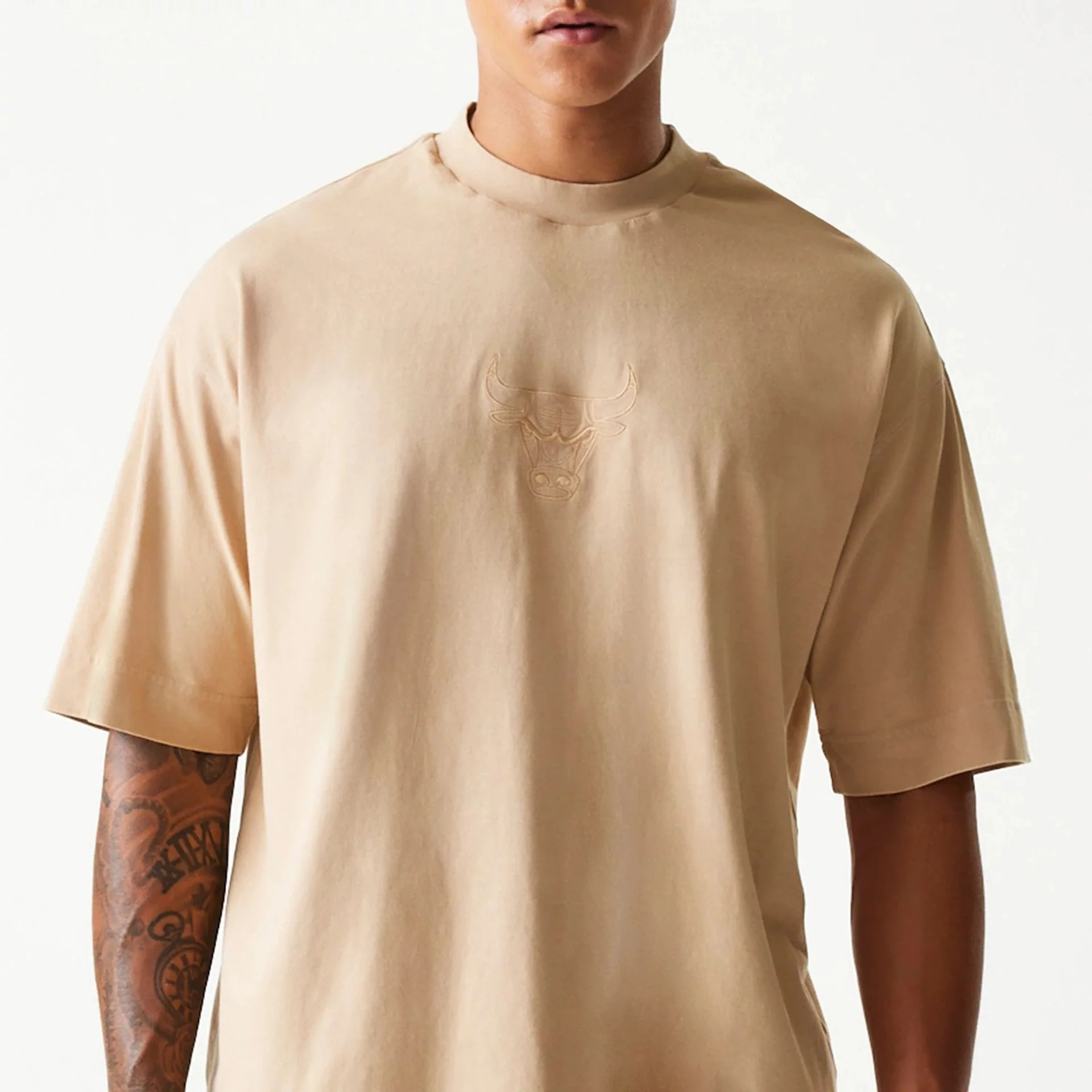 Chicago Bulls NBA Washed Beige Box T-Shirt - Image 3