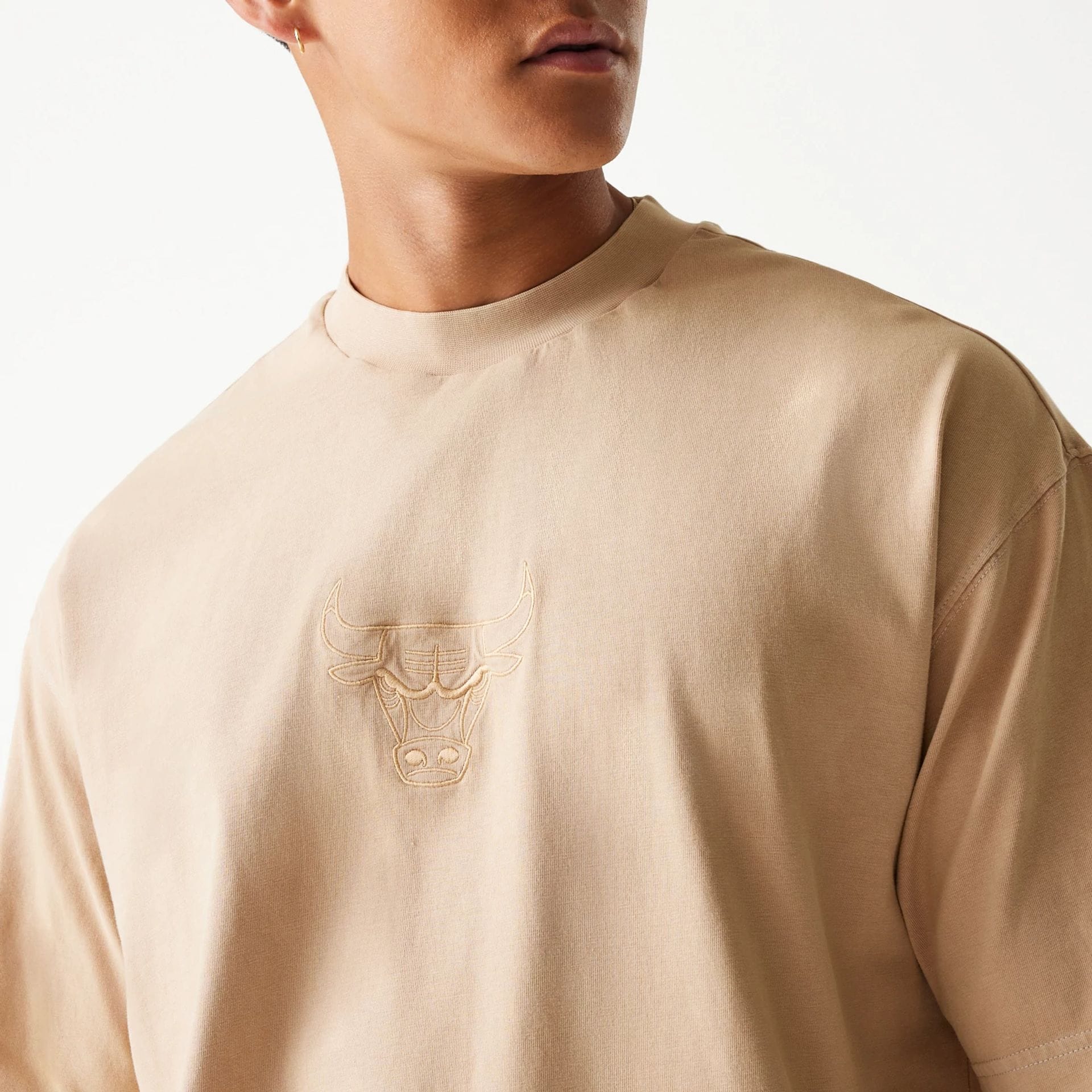 Chicago Bulls NBA Washed Beige Box T-Shirt - Image 4