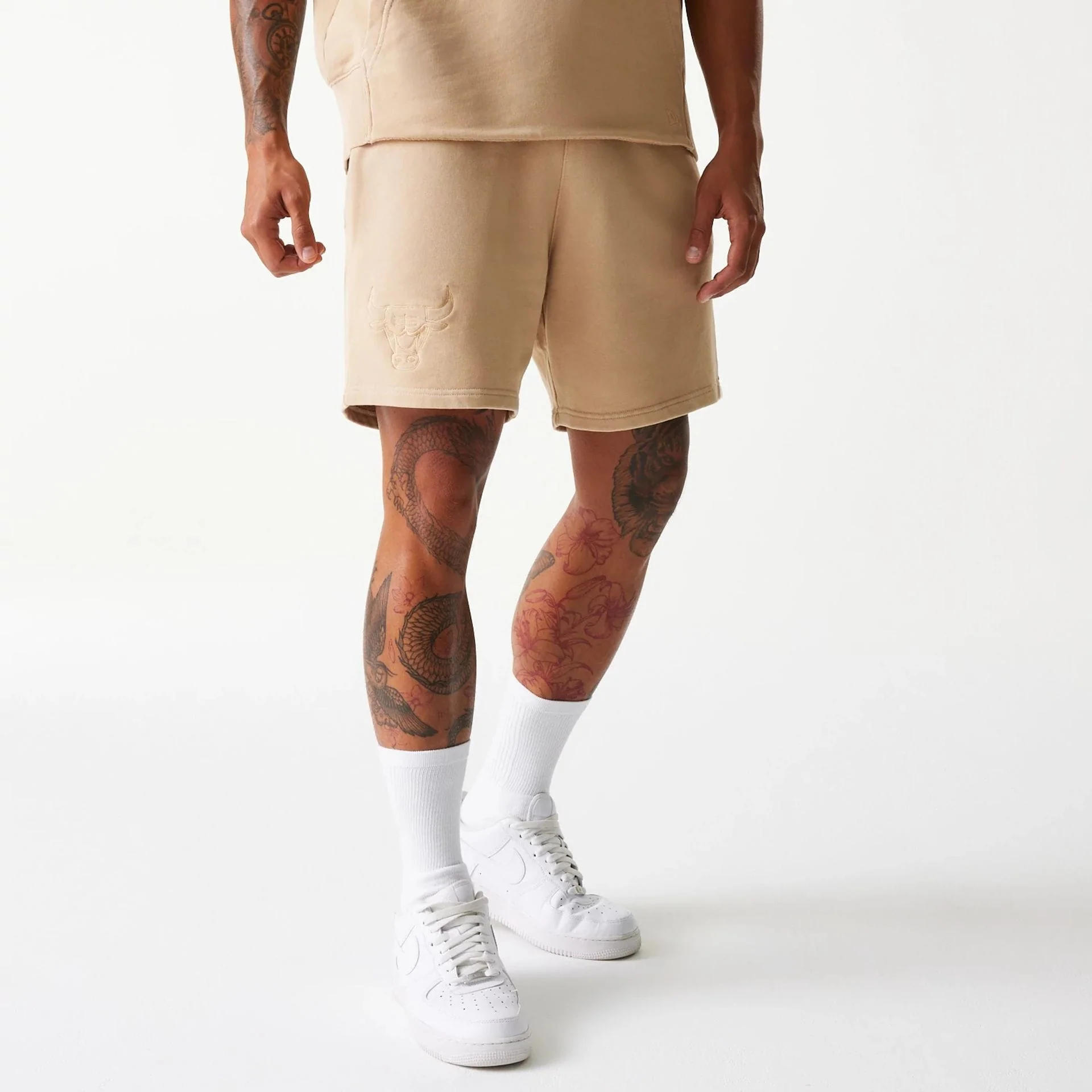 Chicago Bulls NBA Washed Beige Shorts - Image 7