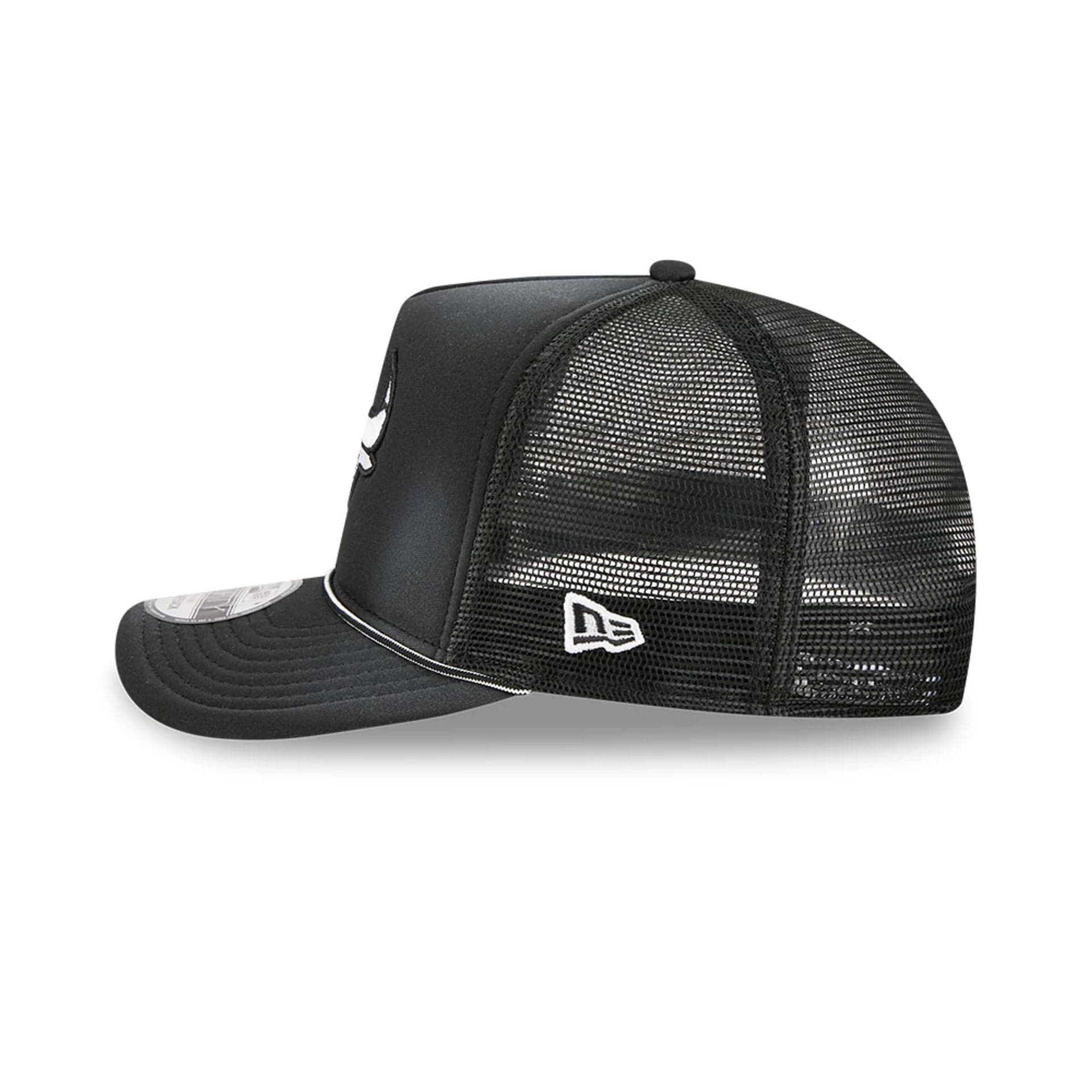 Chicago Bulls NBA Washed Black 9FIFTY A-Frame Trucker Adjustable Cap - Image 5