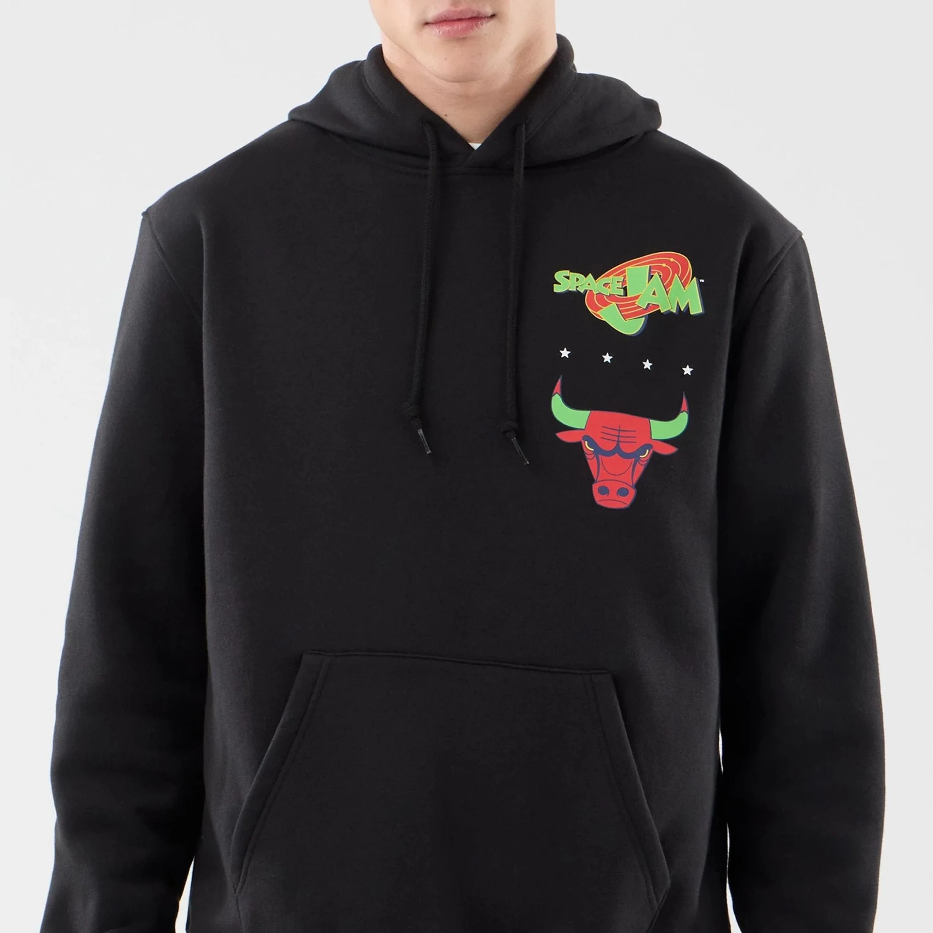 Chicago Bulls Space Jam 2 X NBA Black Pullover Hoodie - Image 3