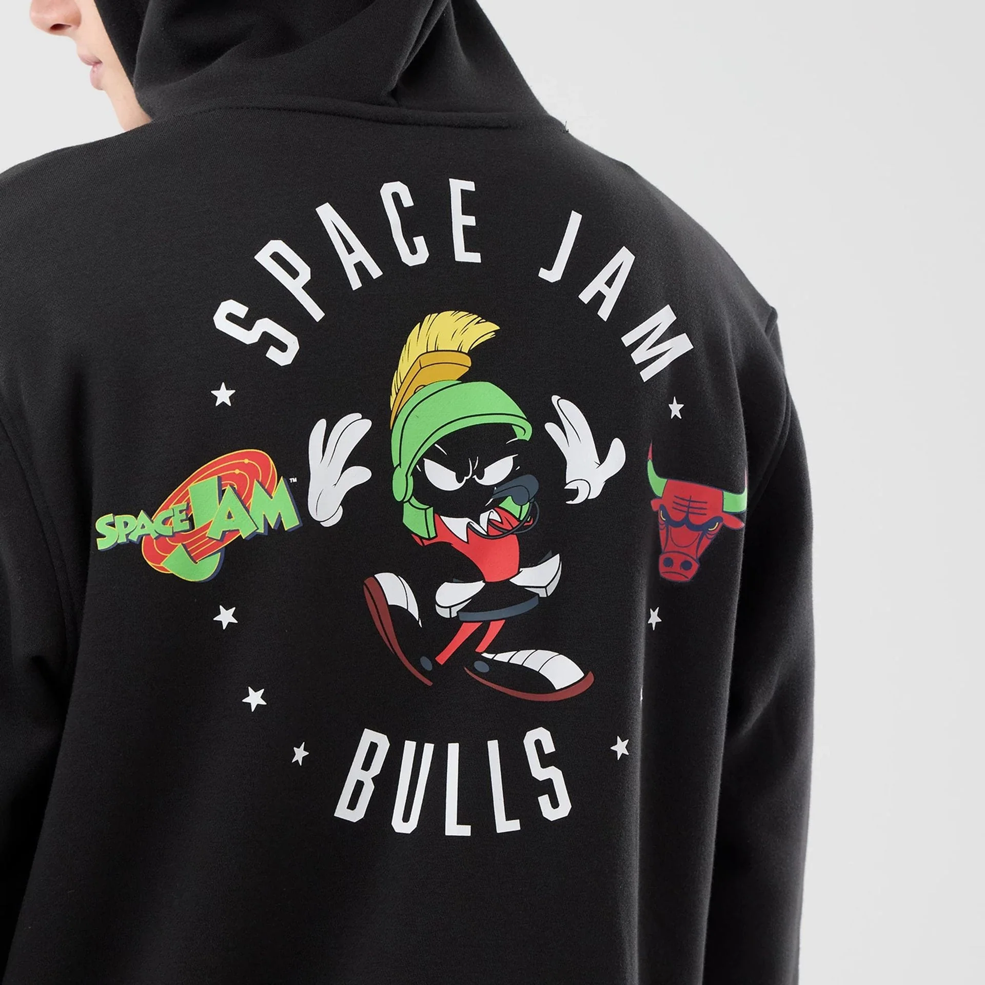 Chicago Bulls Space Jam 2 X NBA Black Pullover Hoodie - Image 4