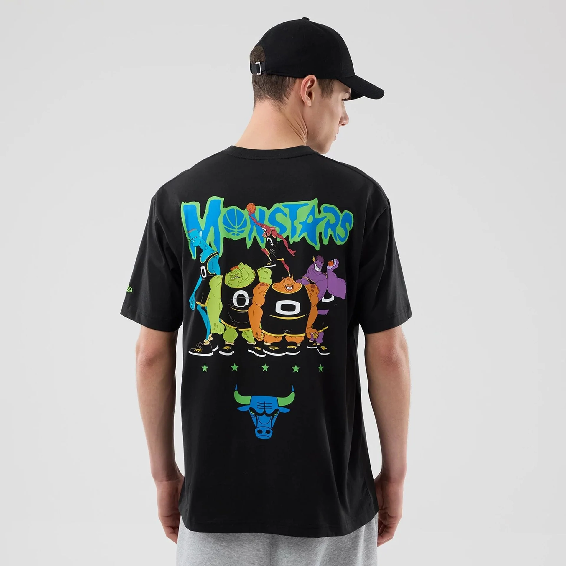 Chicago Bulls Space Jam 2 X NBA Black T-Shirt - Image 2