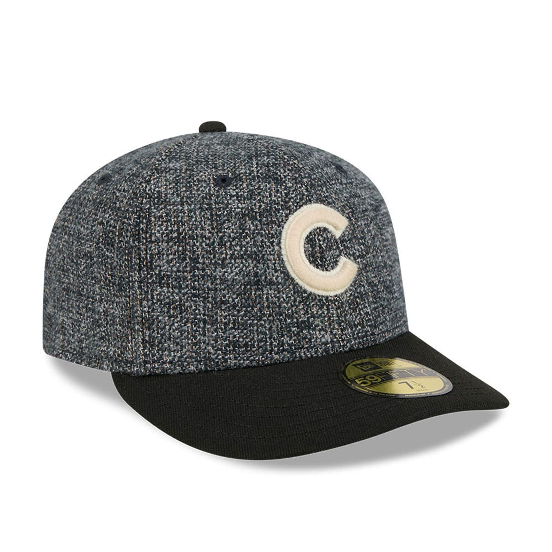 Chicago Cubs MLB Tweedy Cotton Black 59FIFTY Fitted Cap - Image 4