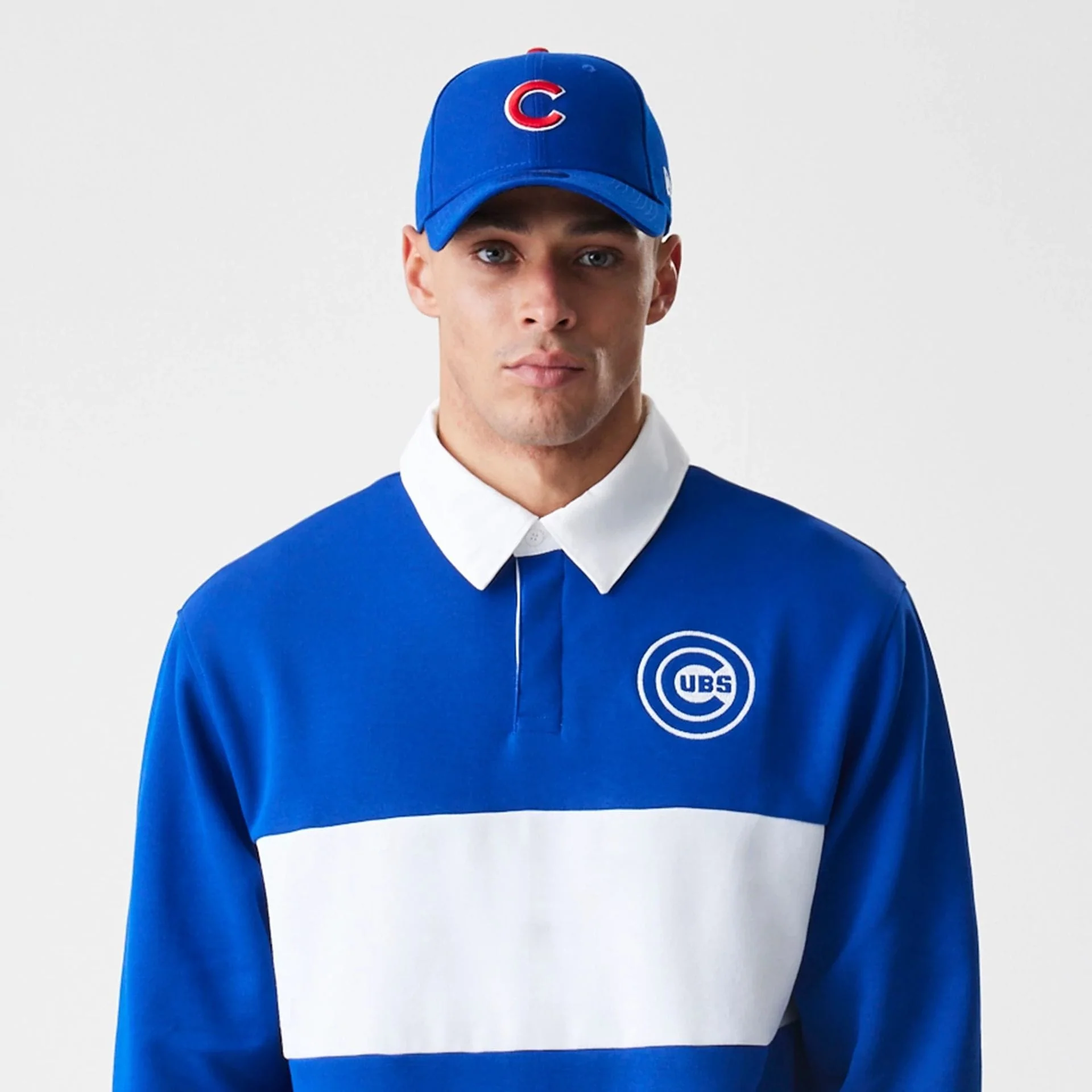 Chicago Cubs Throwback Prep Blue Long Sleeve Rugby Shirt - Image 3