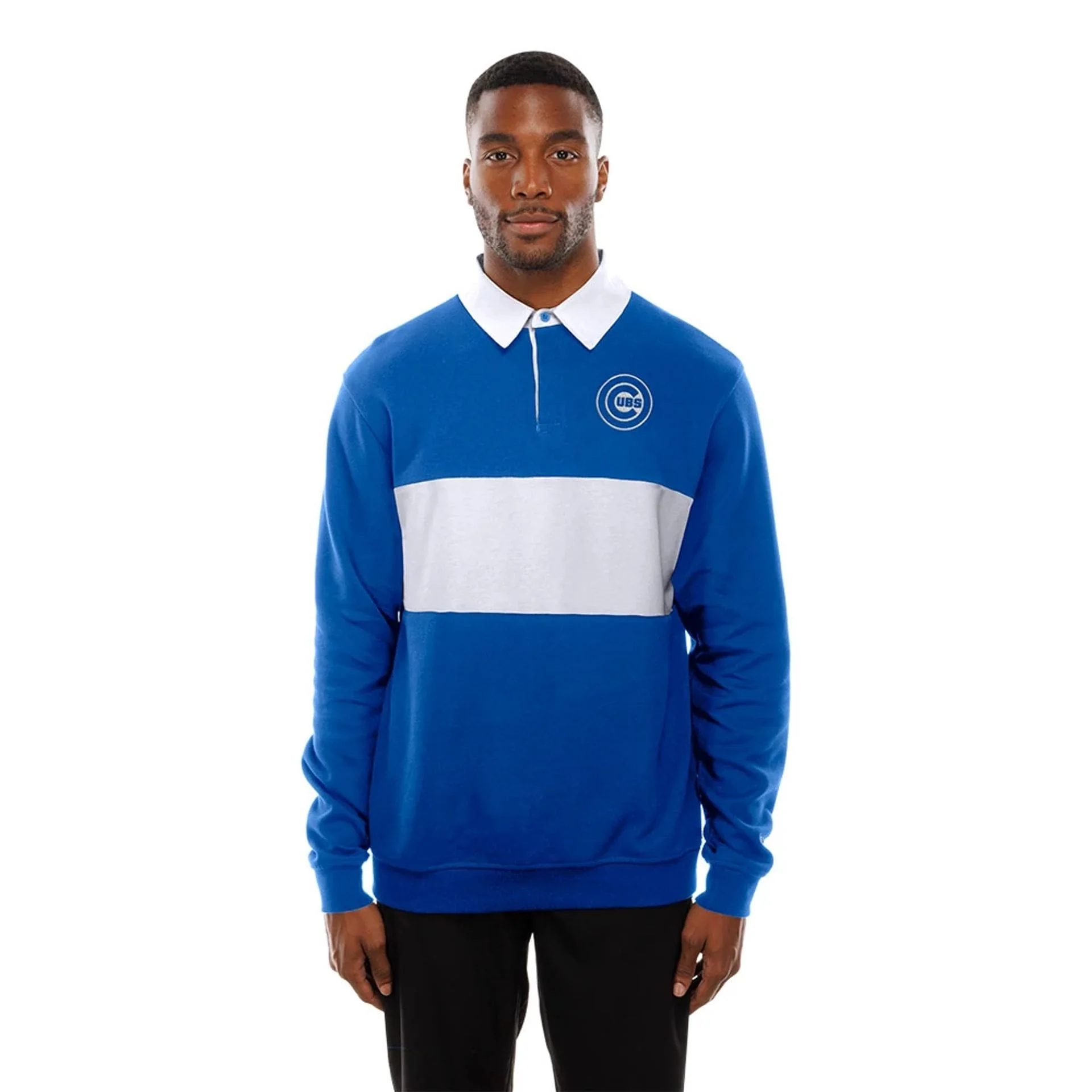 Chicago Cubs Throwback Prep Blue Long Sleeve Rugby Shirt - Image 6