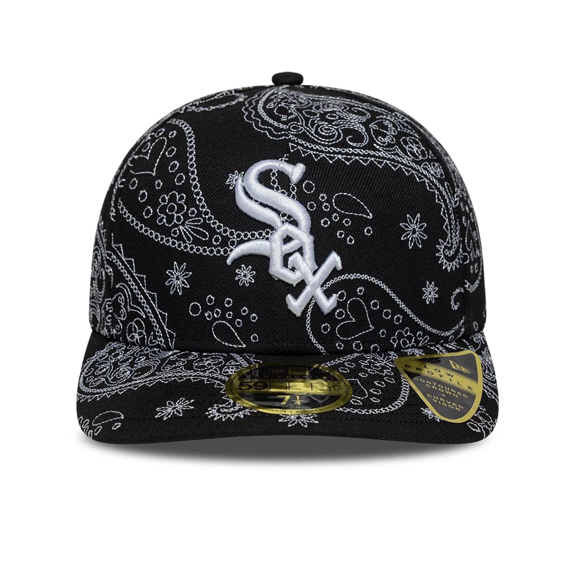 Chicago White Sox MLB All Over Paisley Black Low Profile 59FIFTY Fitted Cap - Image 2
