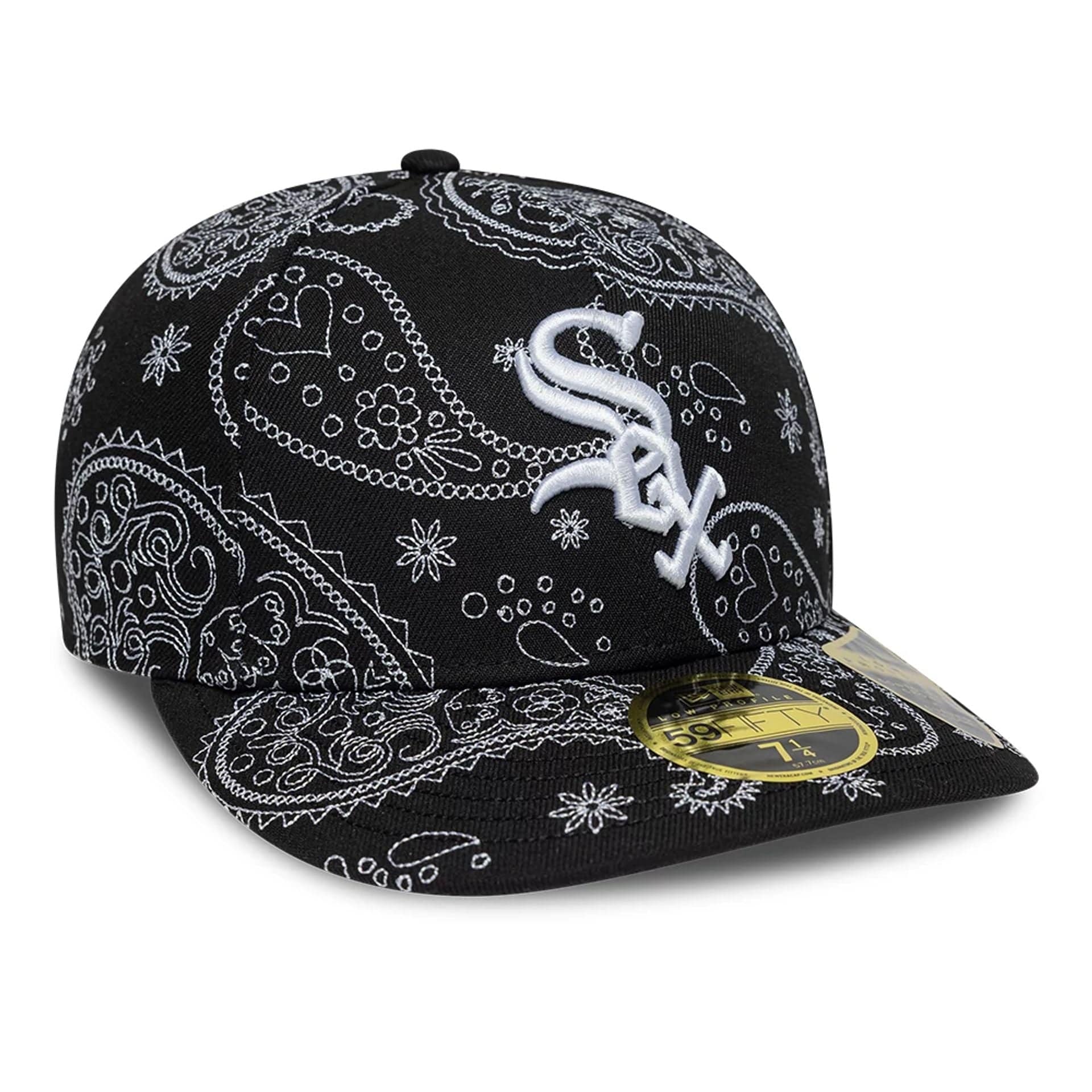 Chicago White Sox MLB All Over Paisley Black Low Profile 59FIFTY Fitted Cap - Image 3