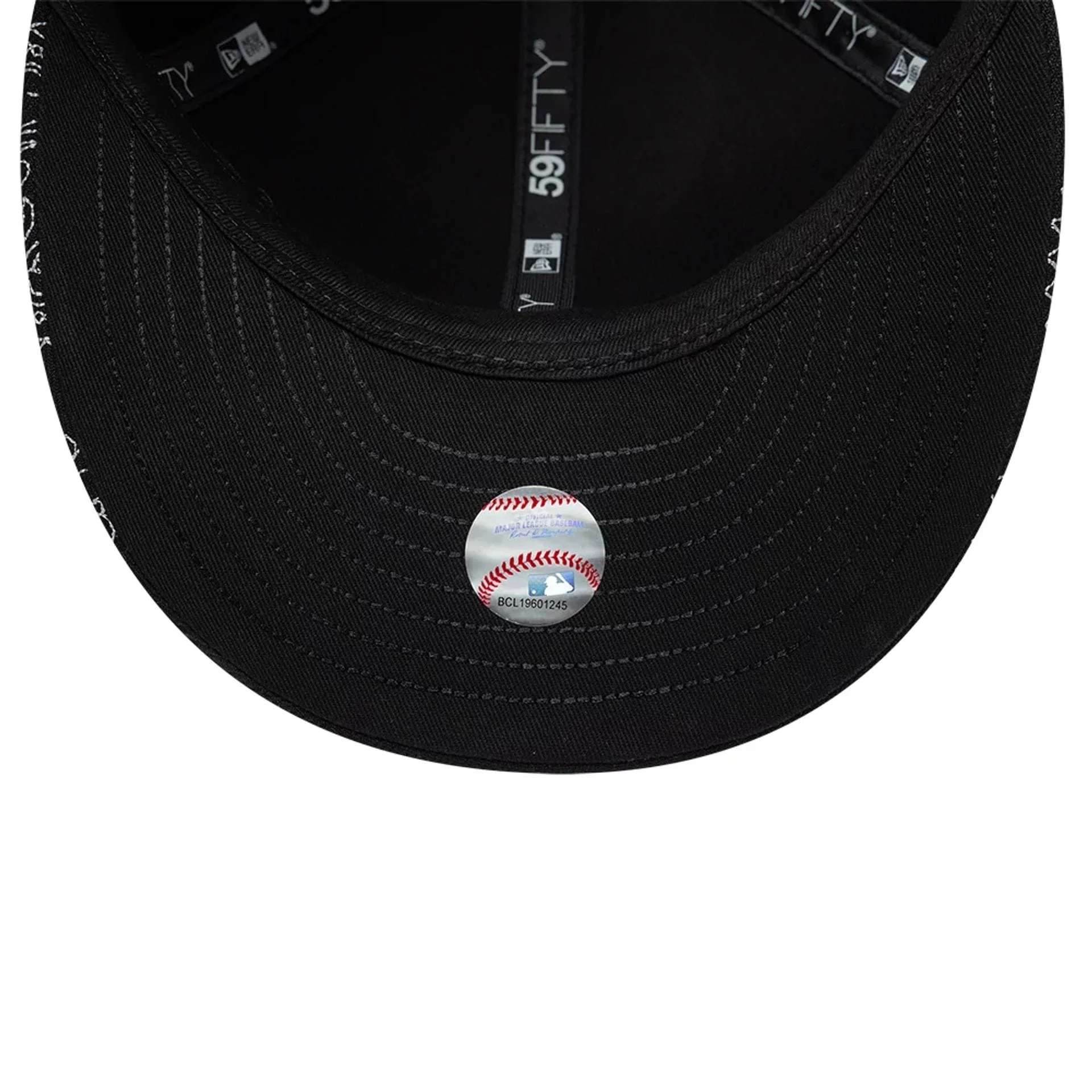 Chicago White Sox MLB All Over Paisley Black Low Profile 59FIFTY Fitted Cap - Image 7