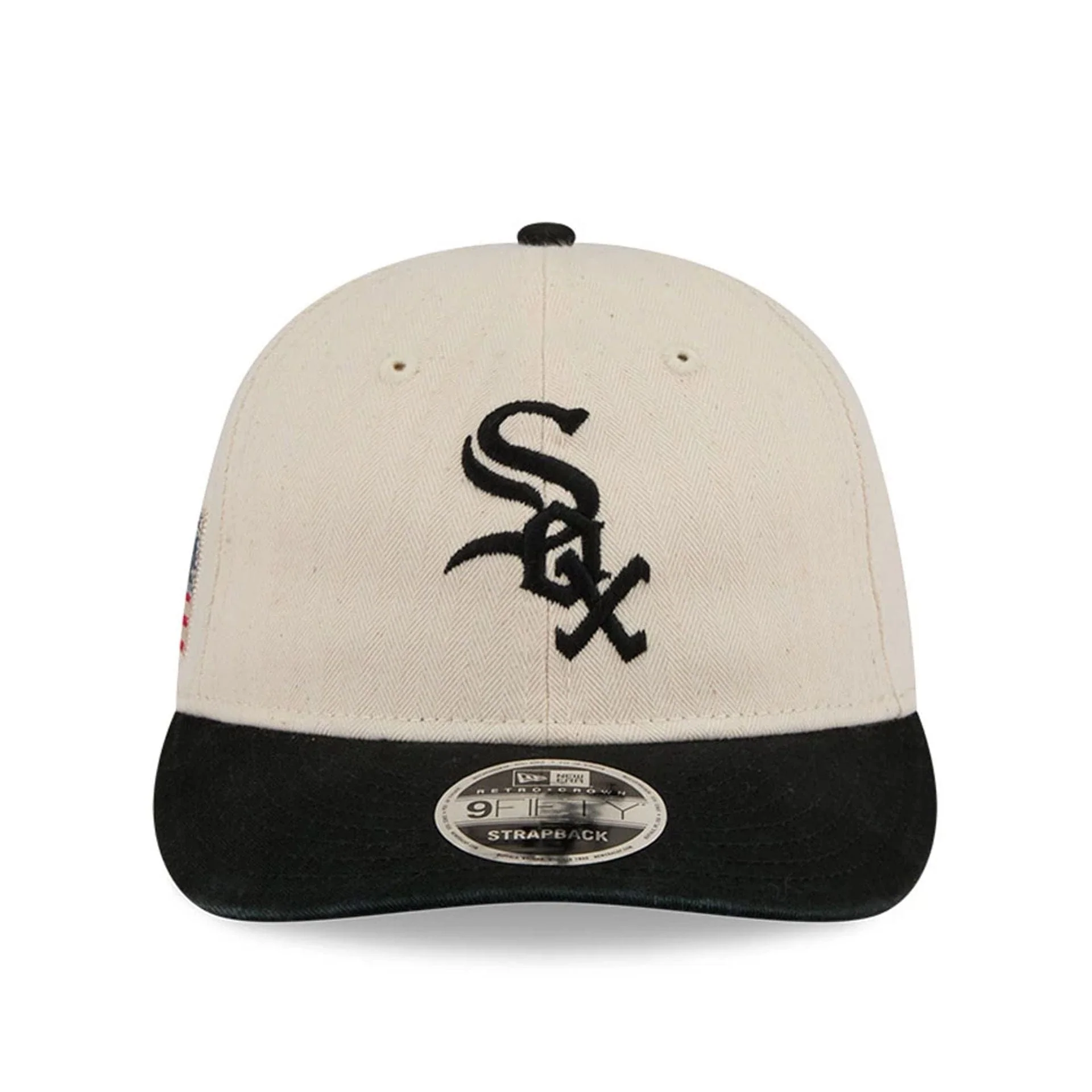 Chicago White Sox MLB Americana Herringbone White Retro Crown 9FIFTY Adjustable Cap - Image 4