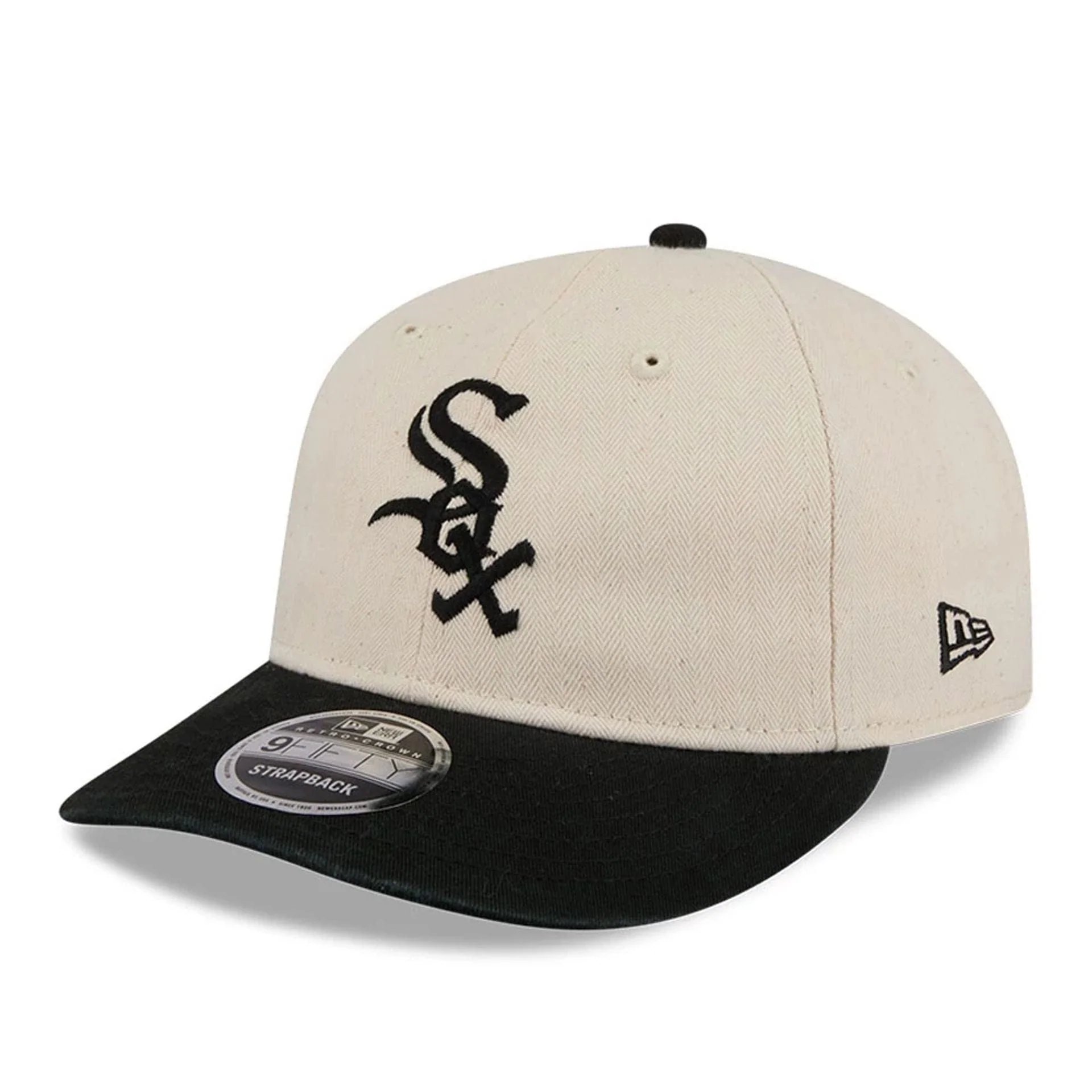 Chicago White Sox MLB Americana Herringbone White Retro Crown 9FIFTY Adjustable Cap - Image 5