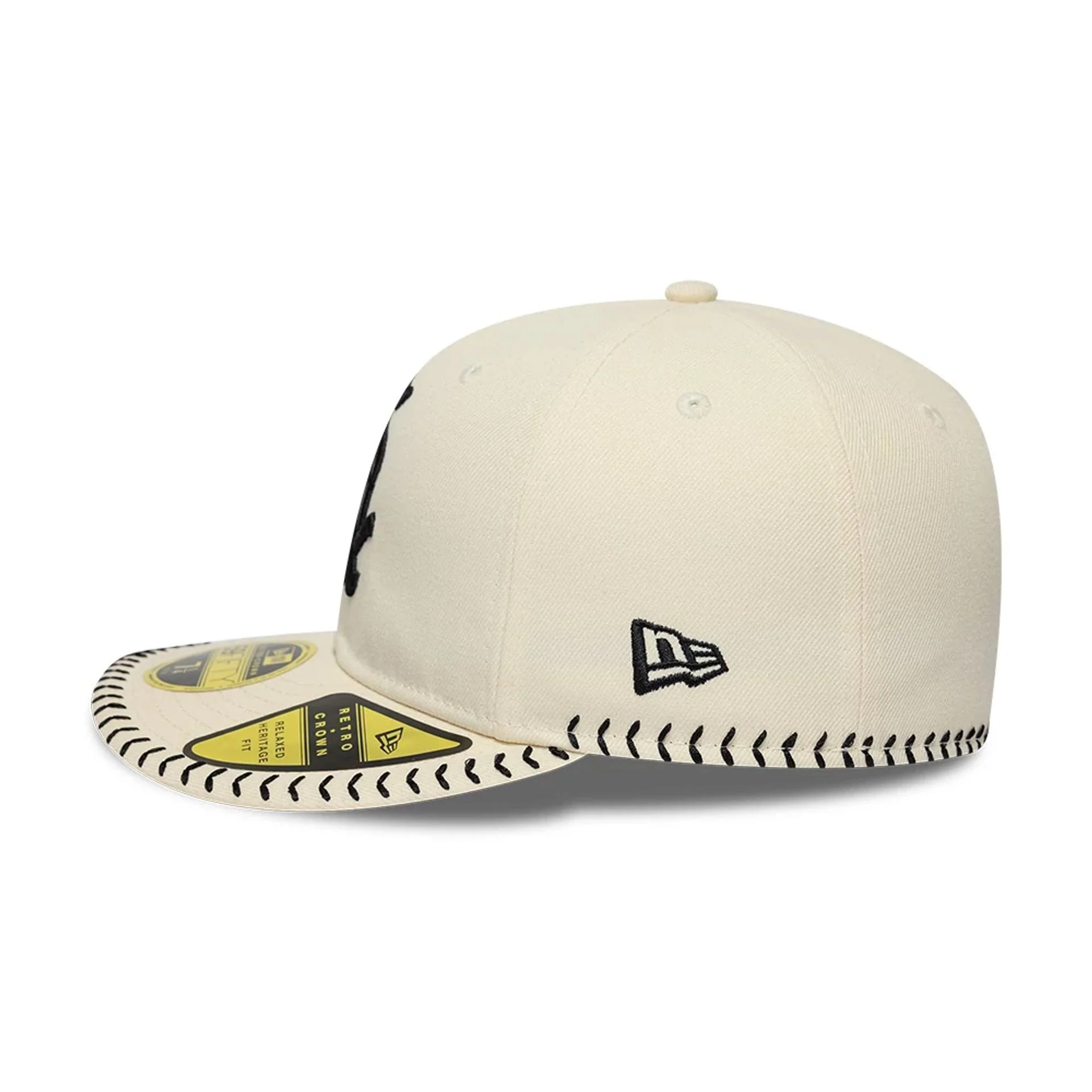 Chicago White Sox MLB Baseball Stitch Cream Retro Crown 59FIFTY Fitted Cap - Image 5