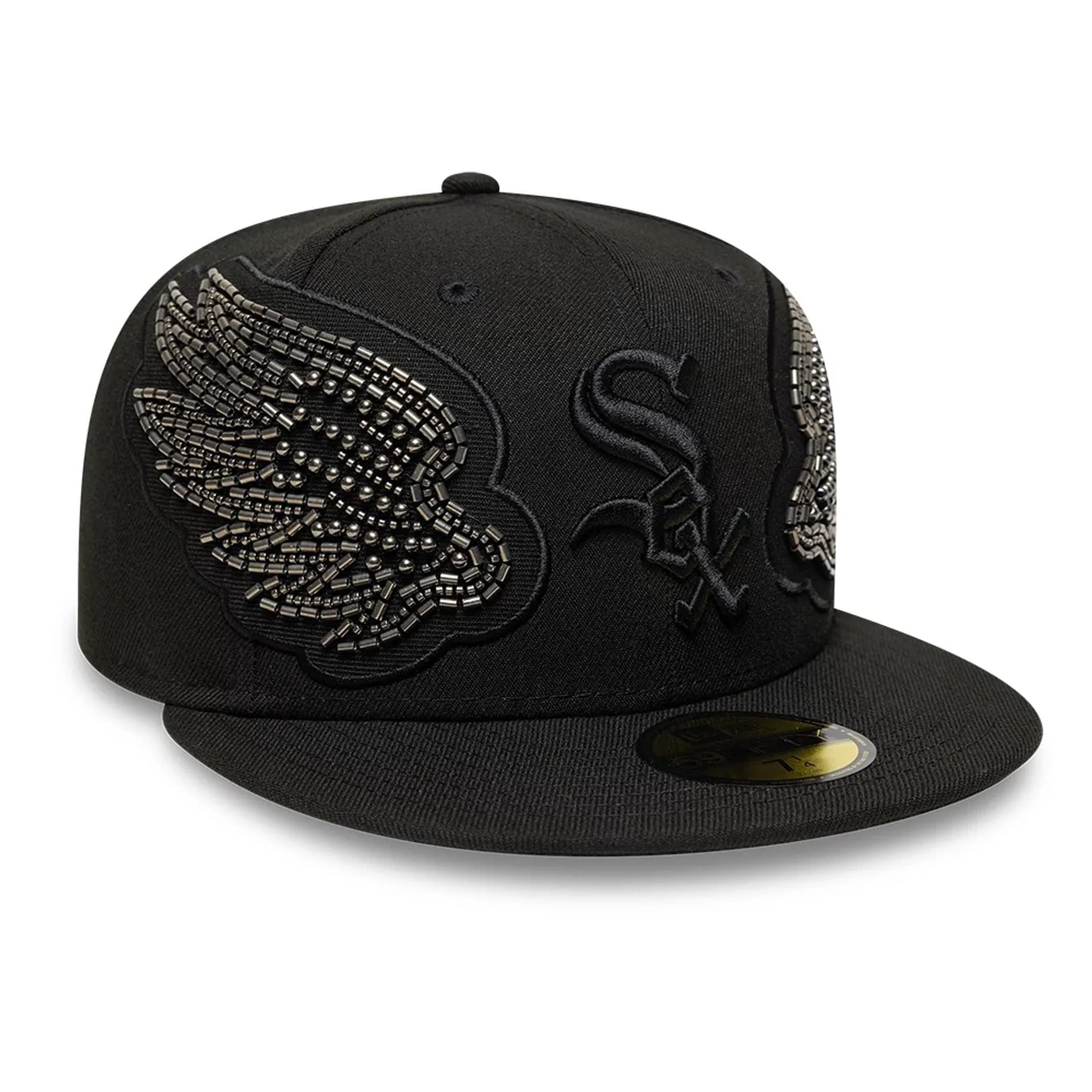 Chicago White Sox MLB Beaded Wings Black 59FIFTY Fitted Cap - Image 3