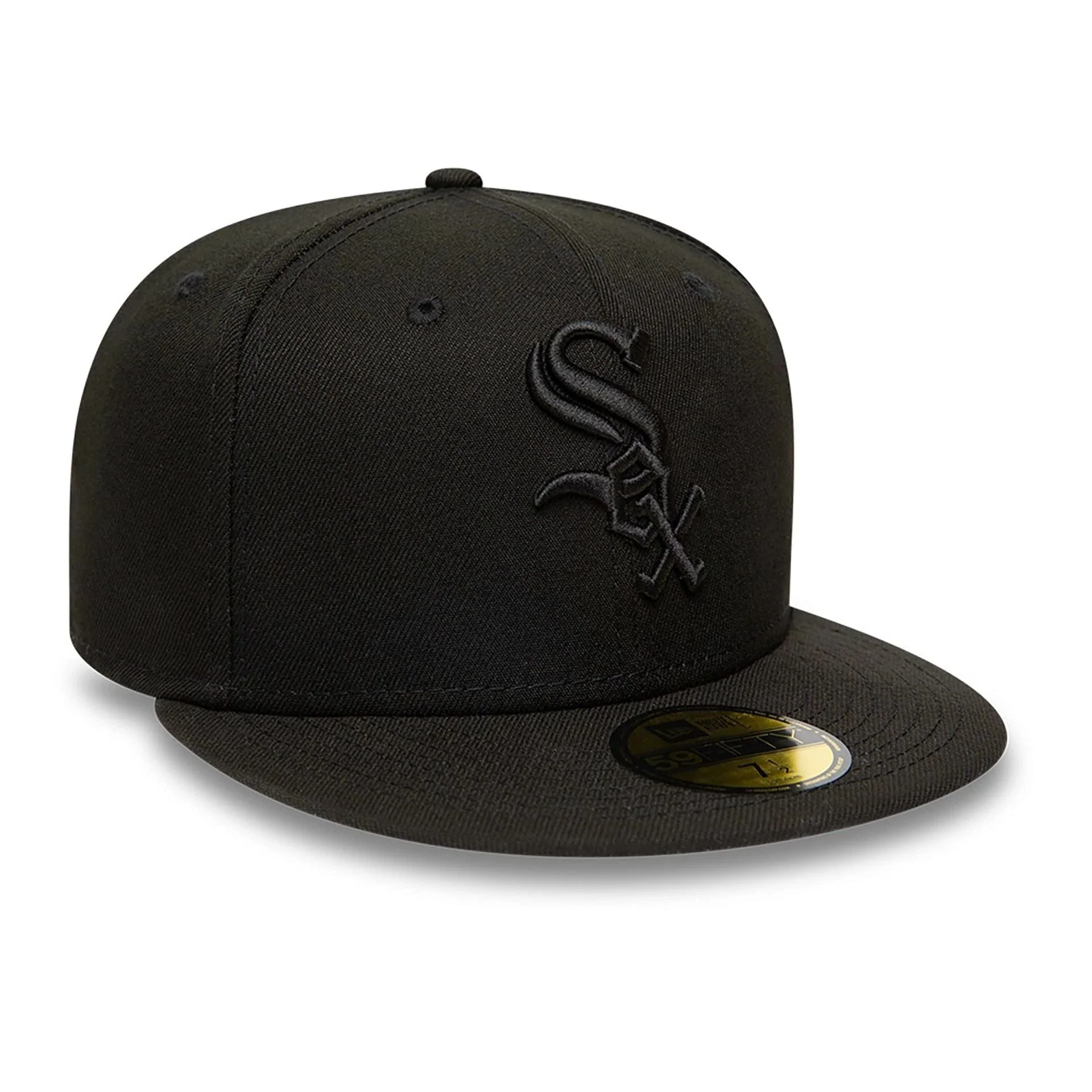 Chicago White Sox MLB Black on Black 59FIFTY Fitted Cap - Image 7