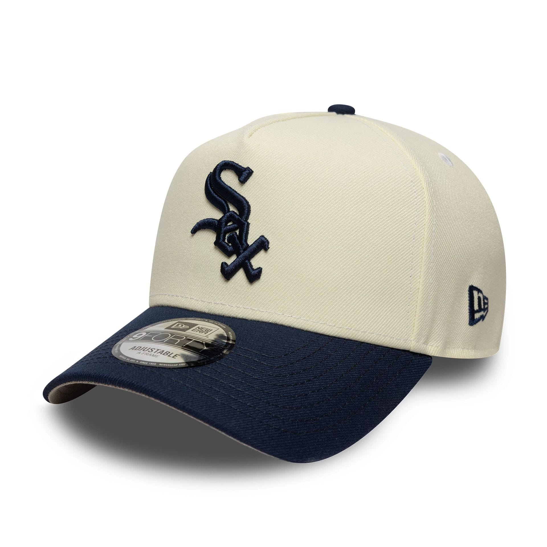 Chicago White Sox MLB Chrome Blue Contrast Cream 9FORTY A-Frame Adjustable Cap - Image 4