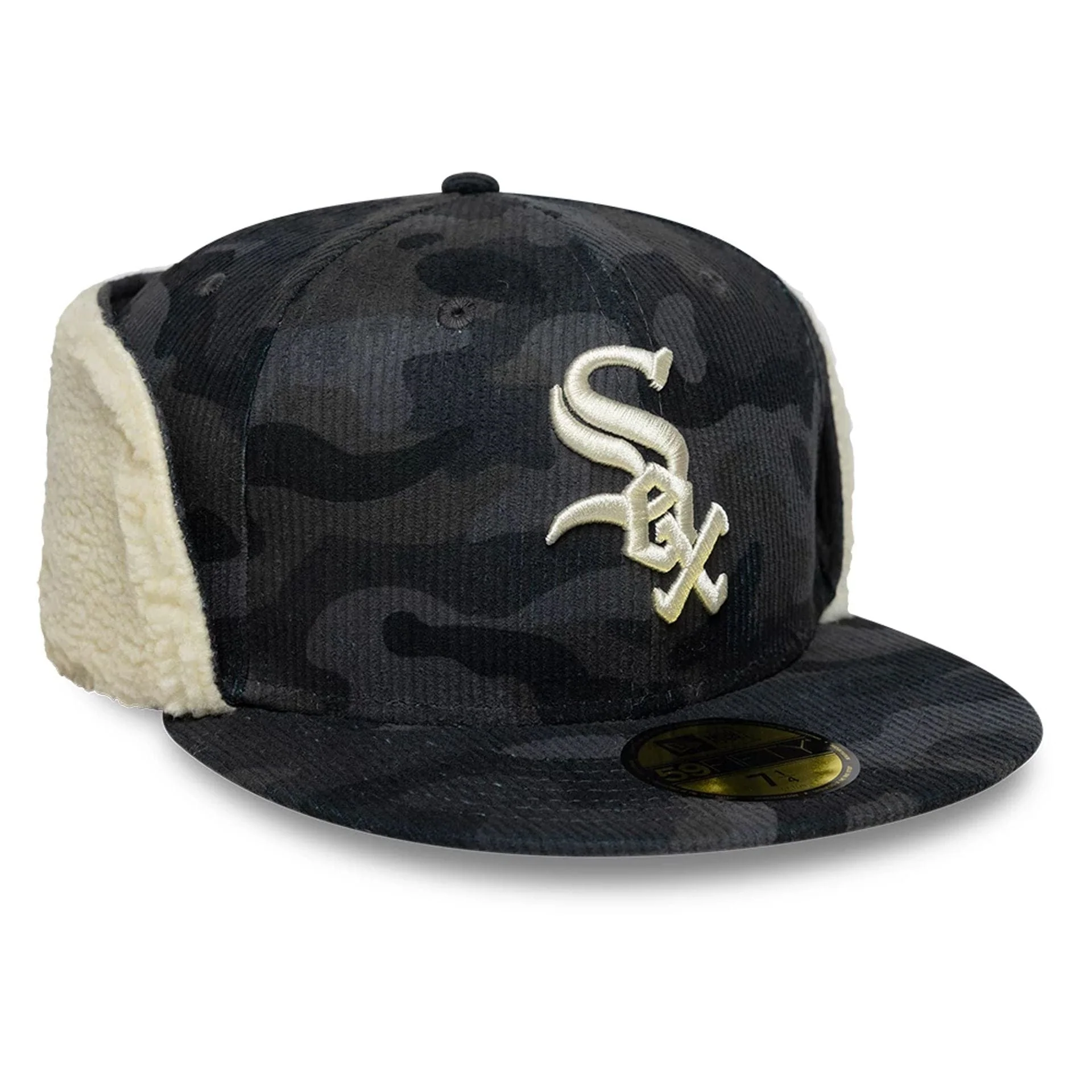 Chicago White Sox MLB Cord Black Downflap 59FIFTY Fitted Cap - Image 6