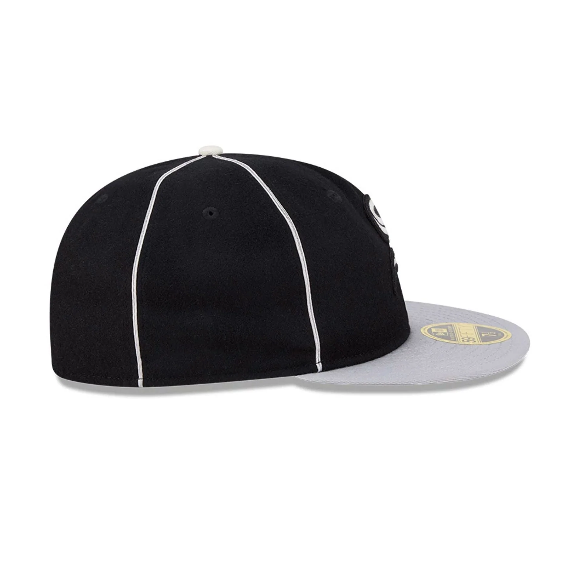 Chicago White Sox MLB Felt Logo Black Retro Crown 59FIFTY Fitted Cap - Image 7