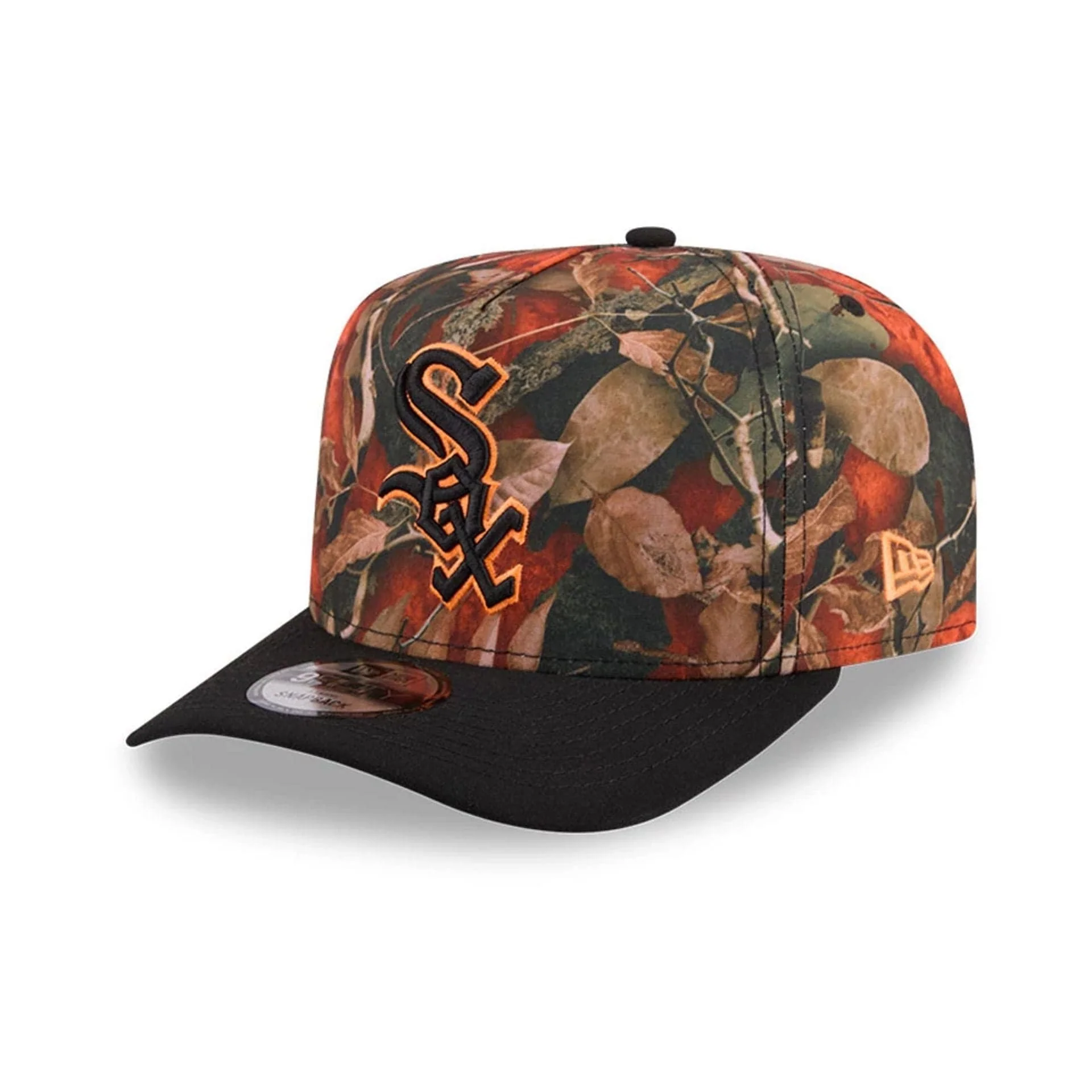 Chicago White Sox MLB Leaves Bright Orange 9FIFTY A-Frame Snapback Cap - Image 4