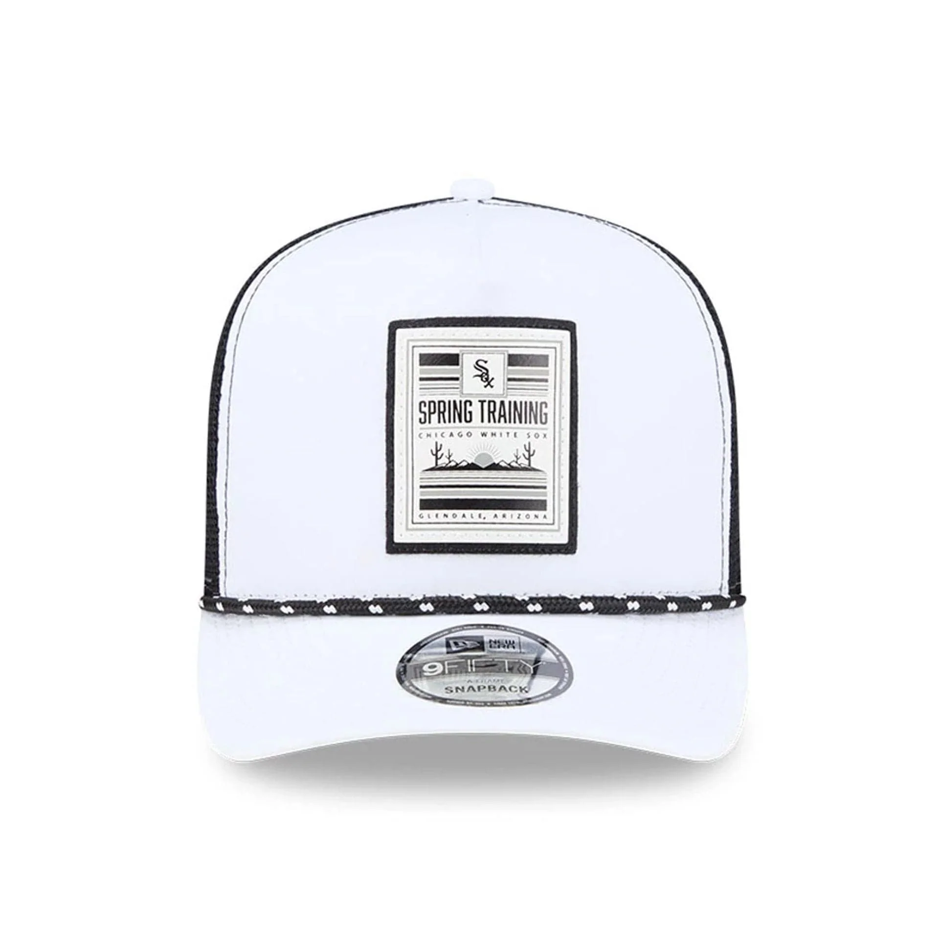 Chicago White Sox MLB Lines Black 9FIFTY A-Frame Snapback Adjustable Cap - Image 3