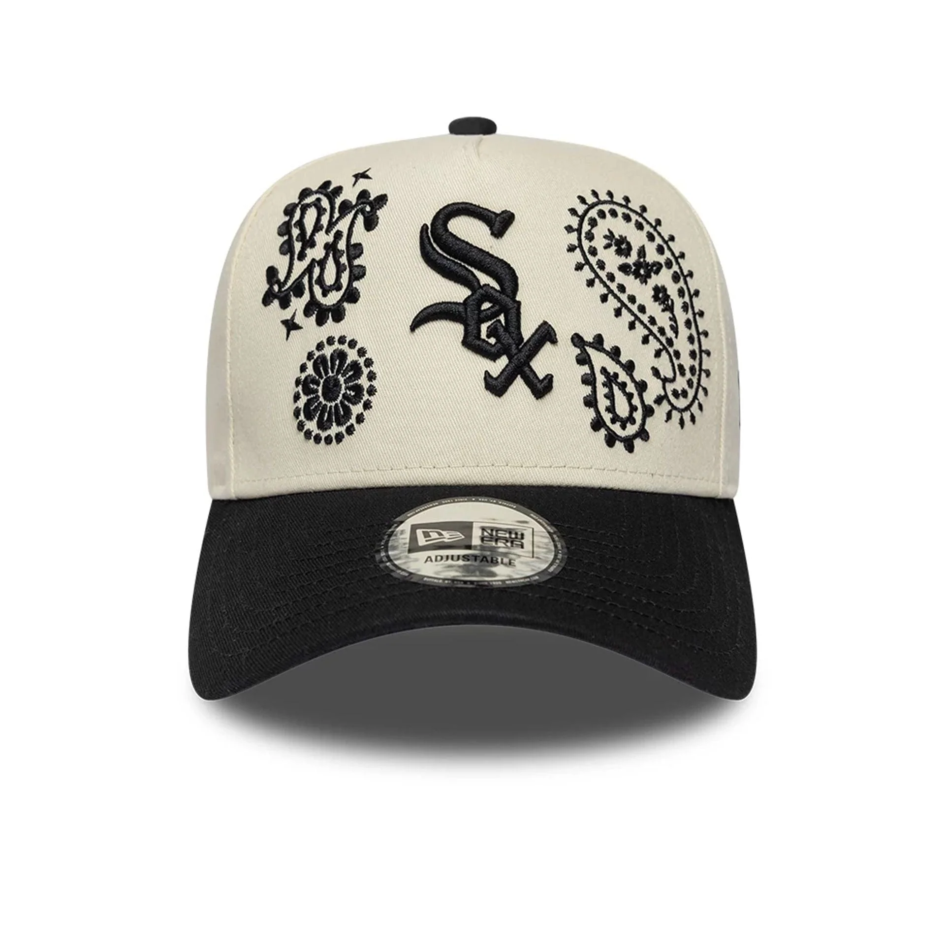 Chicago White Sox MLB Paisley Black 9FORTY E-Frame Adjustable Cap - Image 2