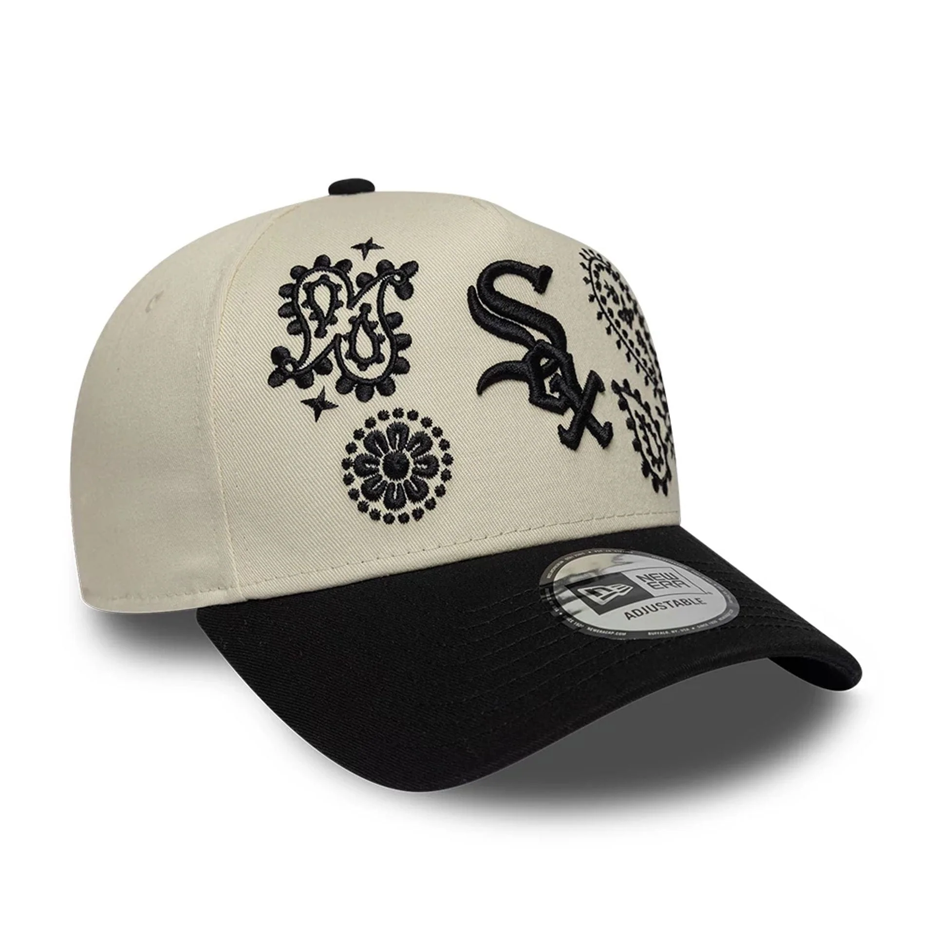 Chicago White Sox MLB Paisley Black 9FORTY E-Frame Adjustable Cap - Image 3