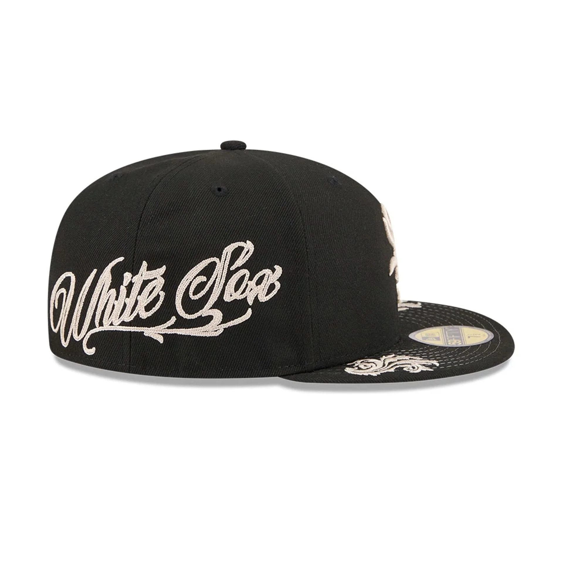Chicago White Sox MLB Script Black 59FIFTY Fitted Cap - Image 4